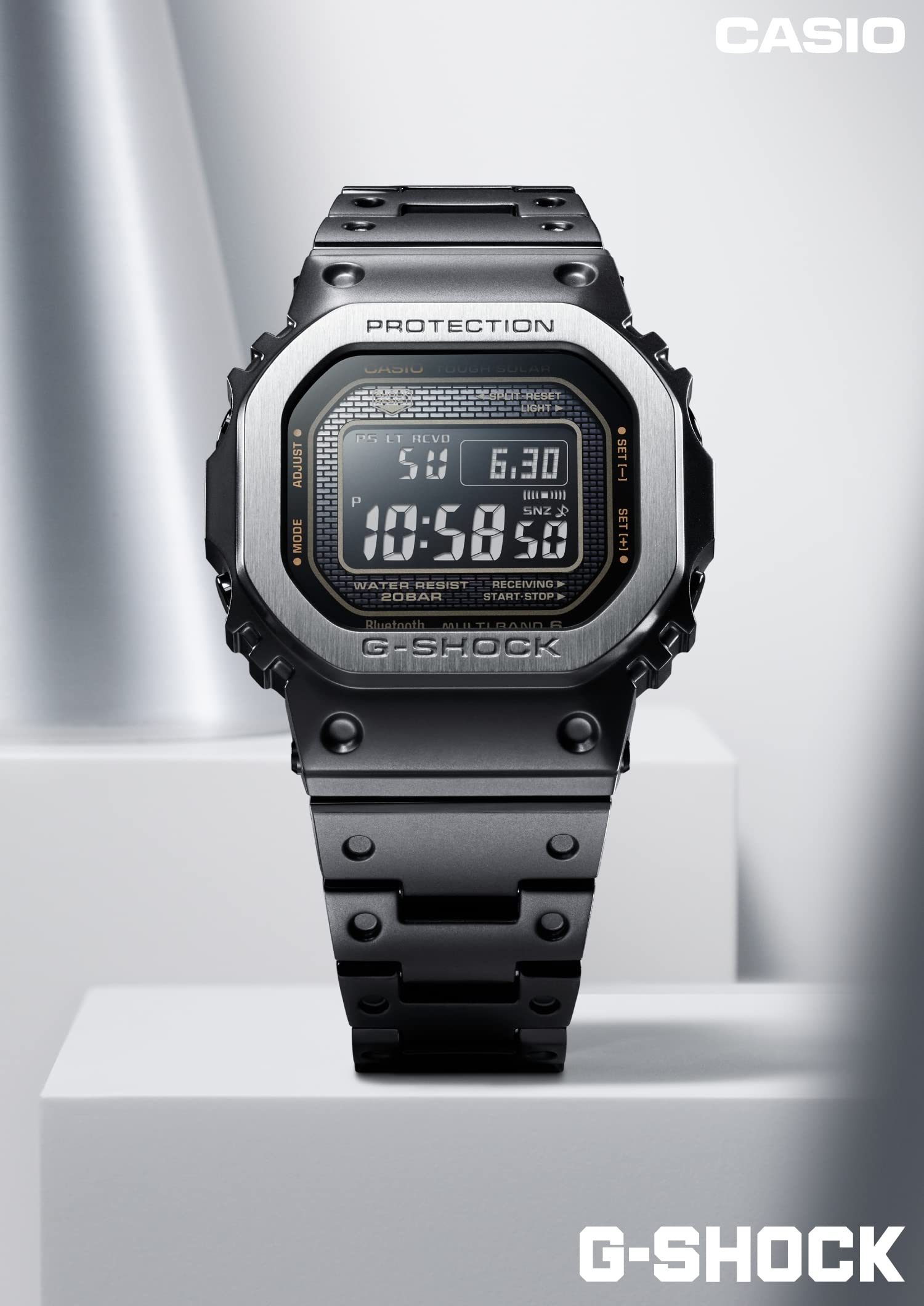 [Casio] G-Shock Watch [Domestic Genuine Product] Equipped with Bluetooth Full Metal Radio Solar Multi Finished Black GMW-B5000MB-1JF Men's Black