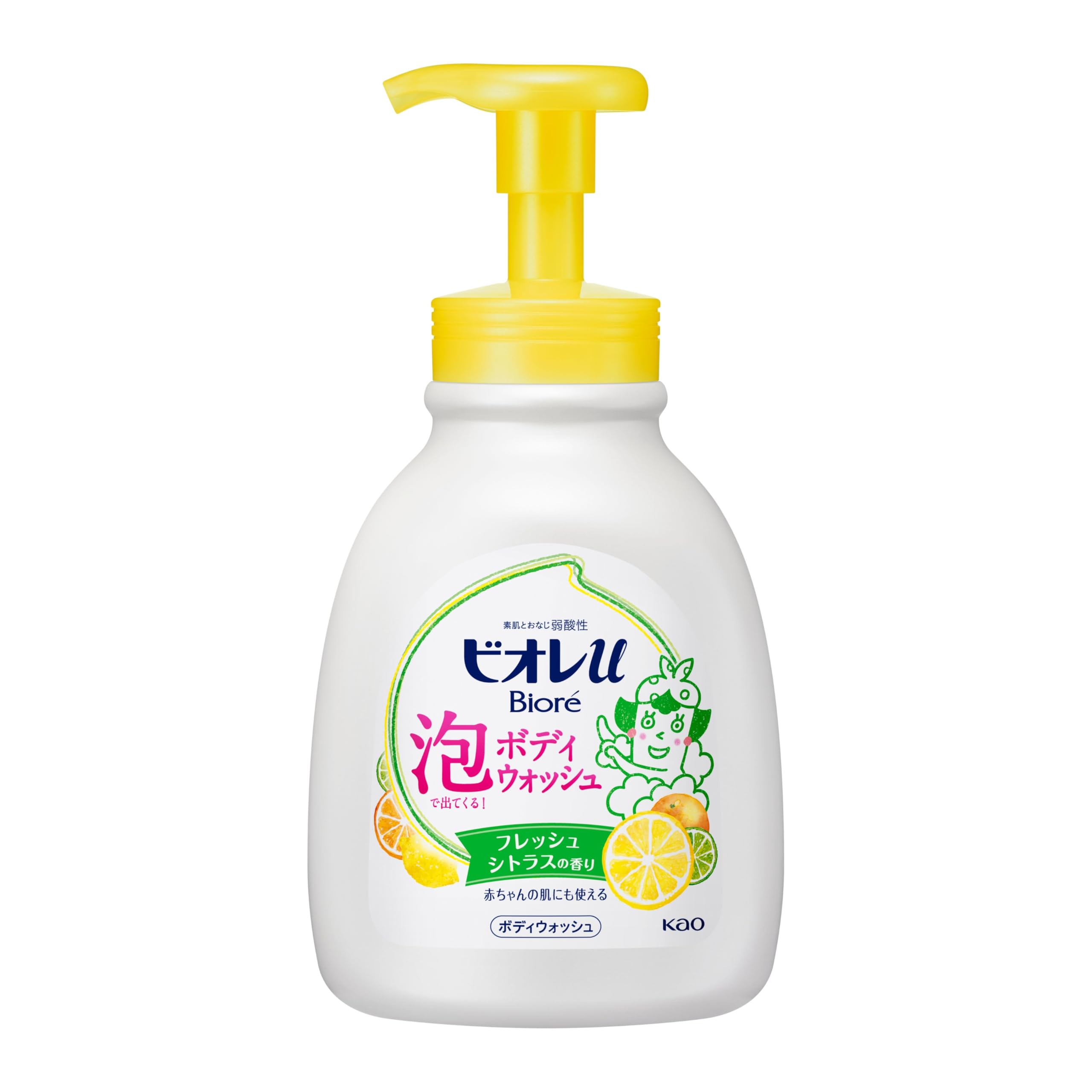 Biore U Foam Body Wash Pump Citrus 600ml