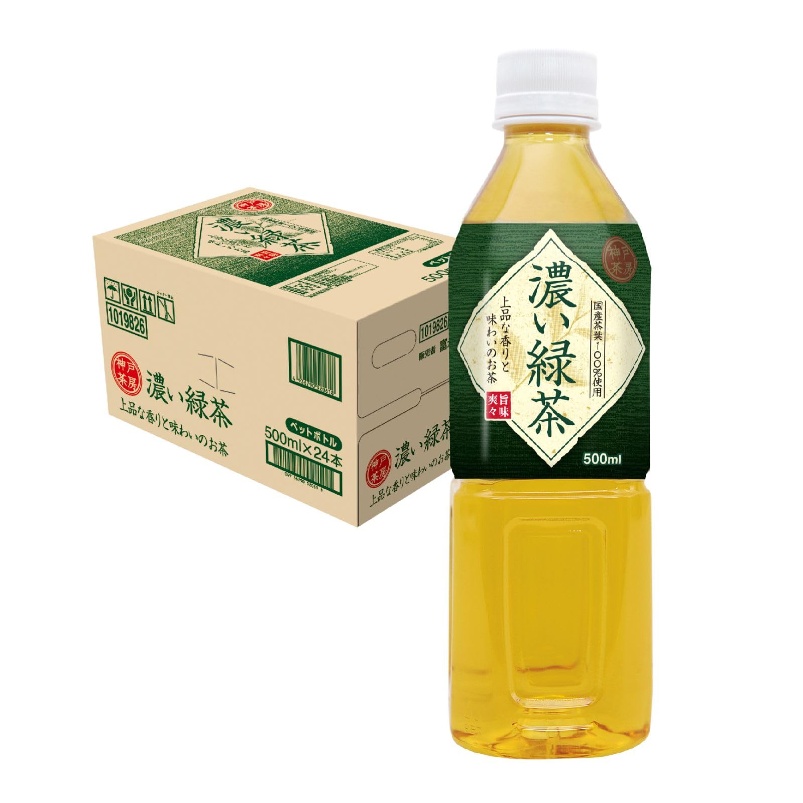 고베 다방 진한 녹차 PET 500ml × 24 책