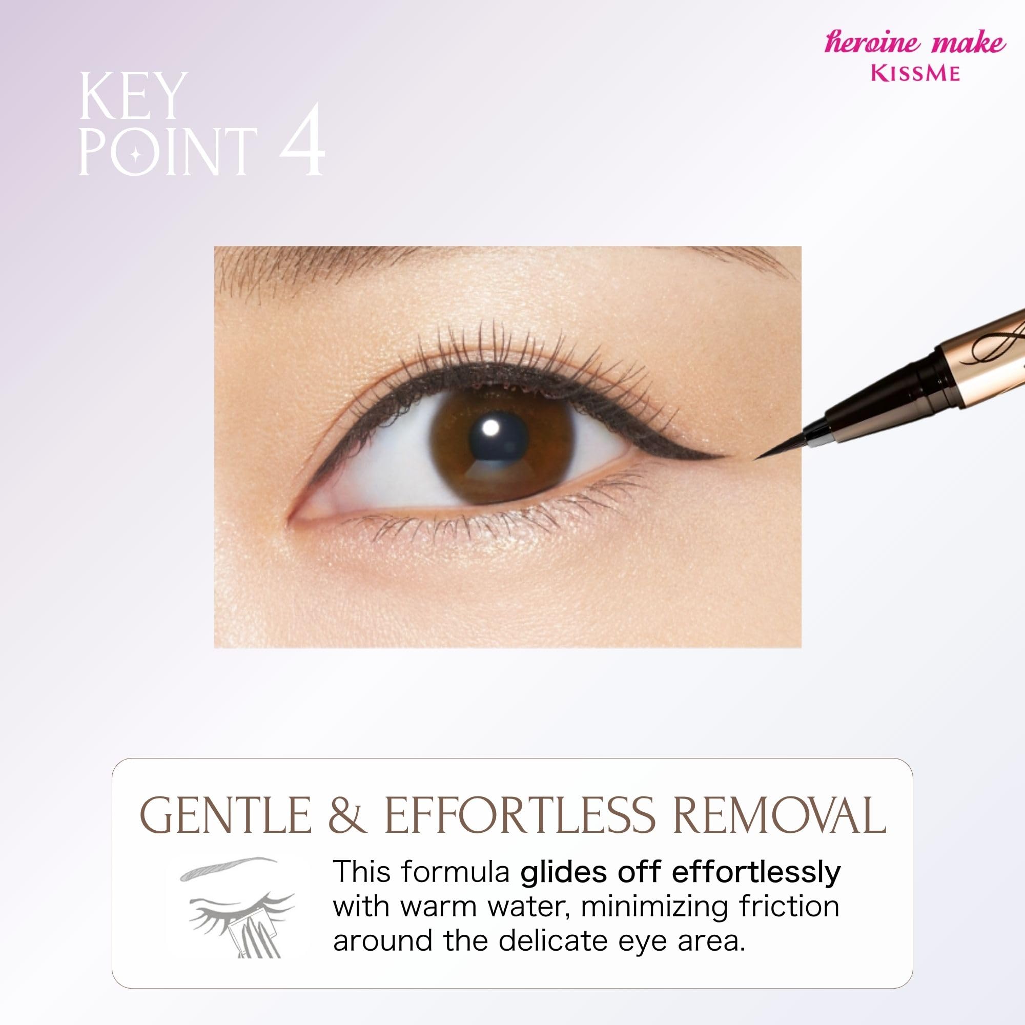 Heroine Make Prime Liquid Eyeliner Rich Keep 02 Brown Black 0.4mL Brush Tip 0.1mm Domestic Extra Fine Brush Waterproof Formula Hot Water Off