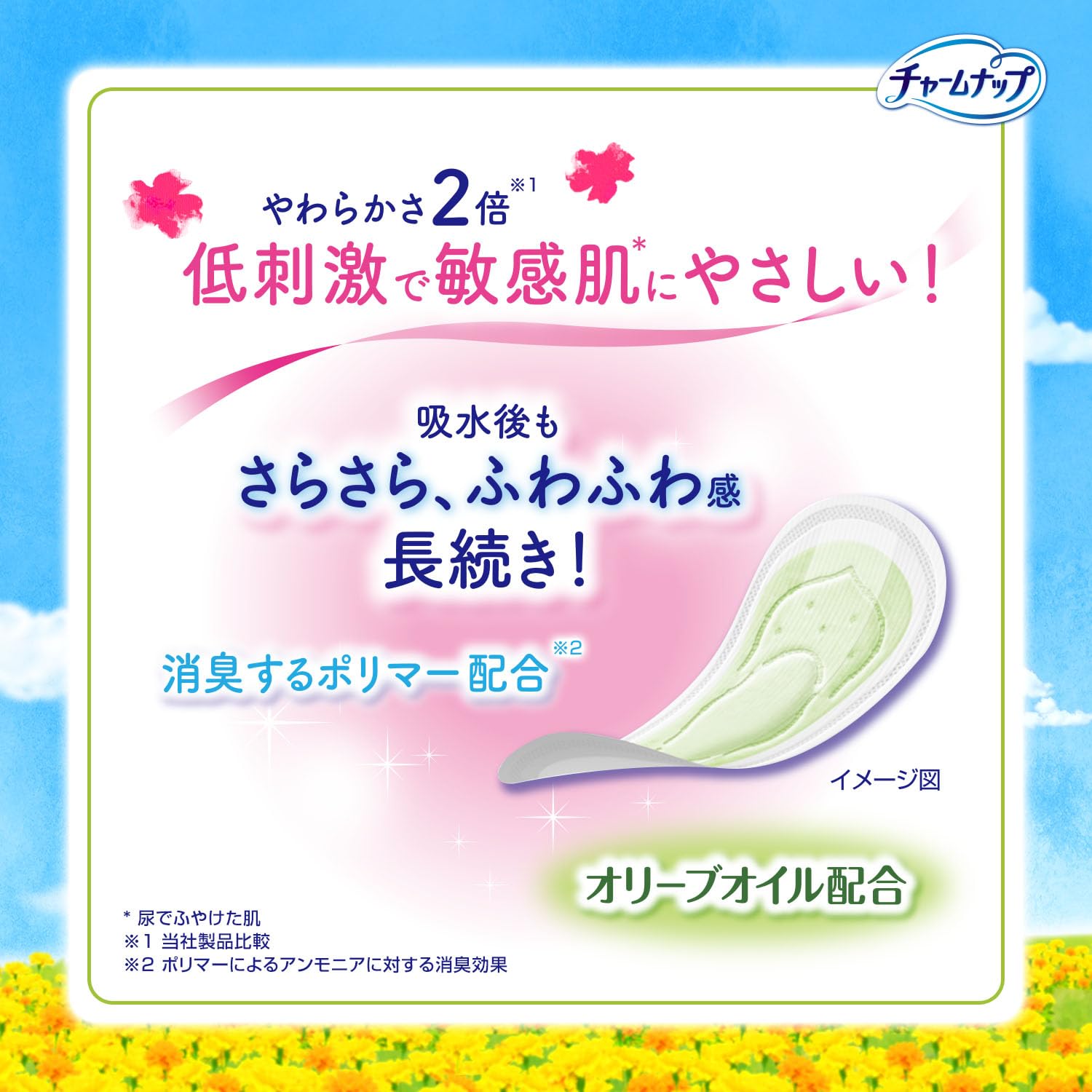 Charm Nap Soft Skin for Women 3cc 34 Pieces Panty Liner 17.5cm [For those with mild urine leakage]