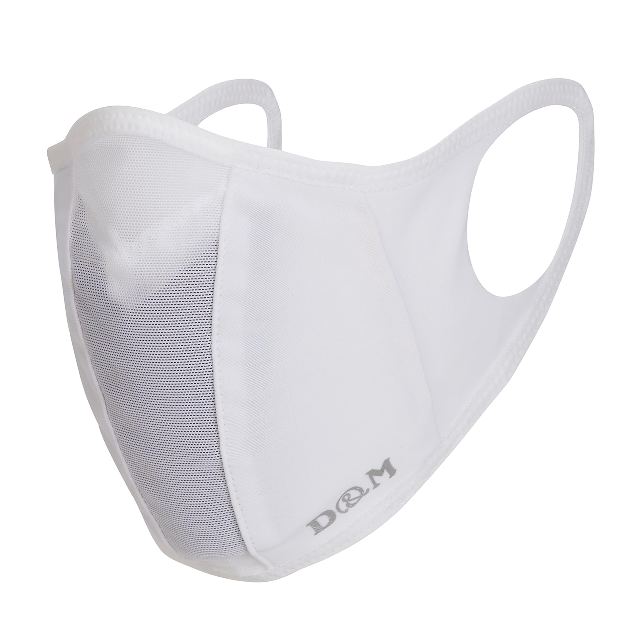 D&M Functional Mask, Runner Mask, Splash Prevention, Breathable, Quick Drying, Washable, Large, Small, 3 Sizes, 1 Piece, For Adults, For Children, Made in Japan, White, M Size 109455