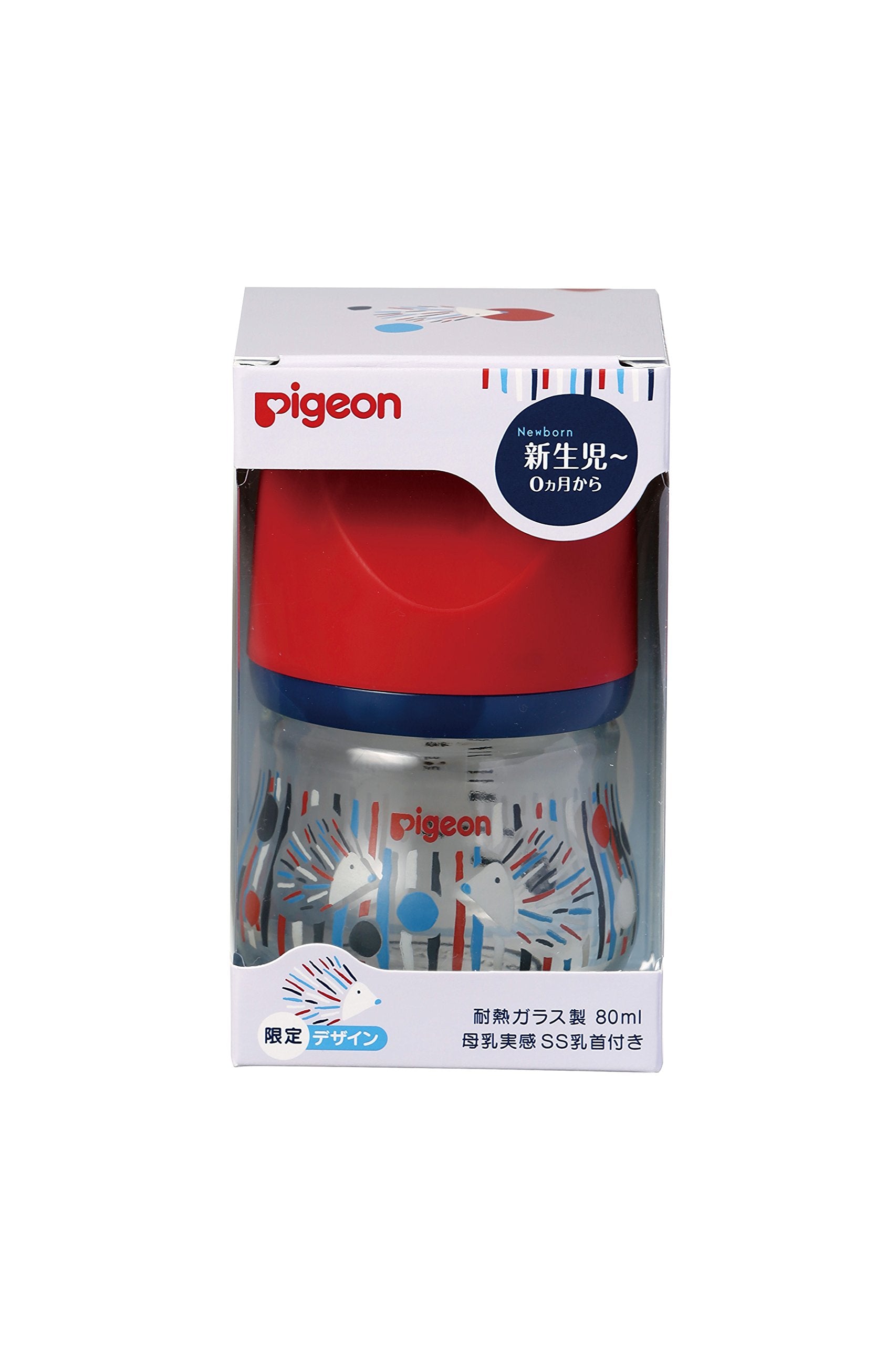 Pigeon Breastfeeding experience baby bottle my Precious Heat-resistant glass hedgehog 80ml A baby bottle that definitely supports breastfeeding from 0 months
