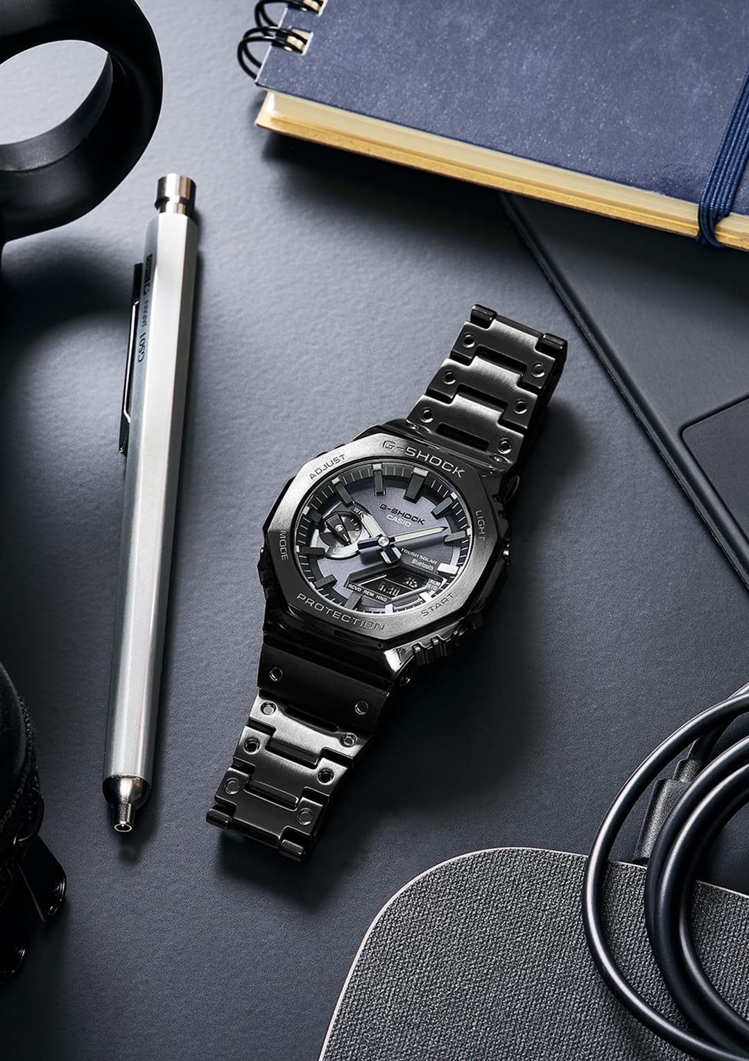 [Casio] G-Shock Watch [Domestic Genuine] Full Metal Solar GM-B2100BD-1AJF Men's Black with Bluetooth