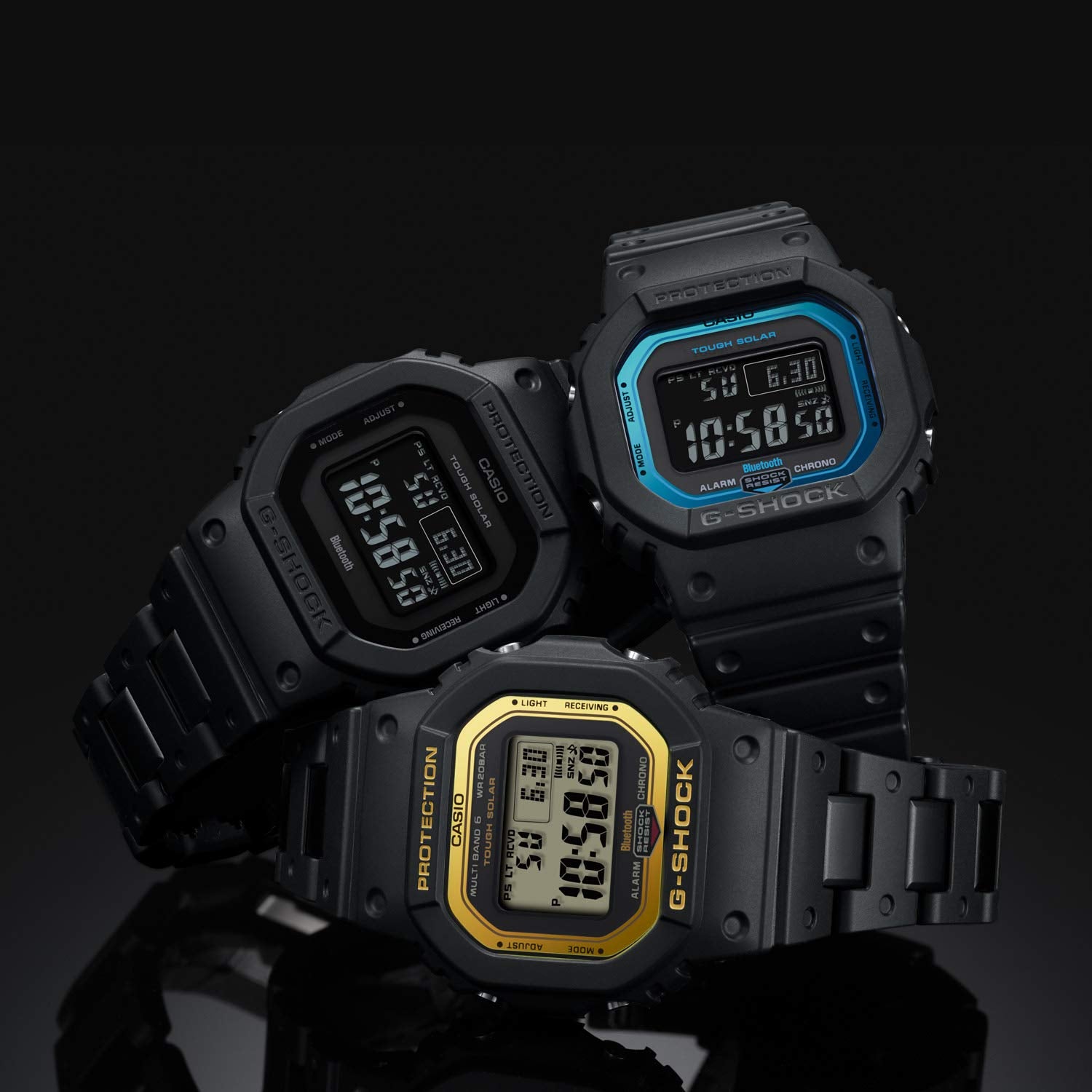 [Casio] G-Shock Watch [Domestic Genuine Product] Equipped with Bluetooth Radio Solar GW-B5600BC-1BJF Men's Black
