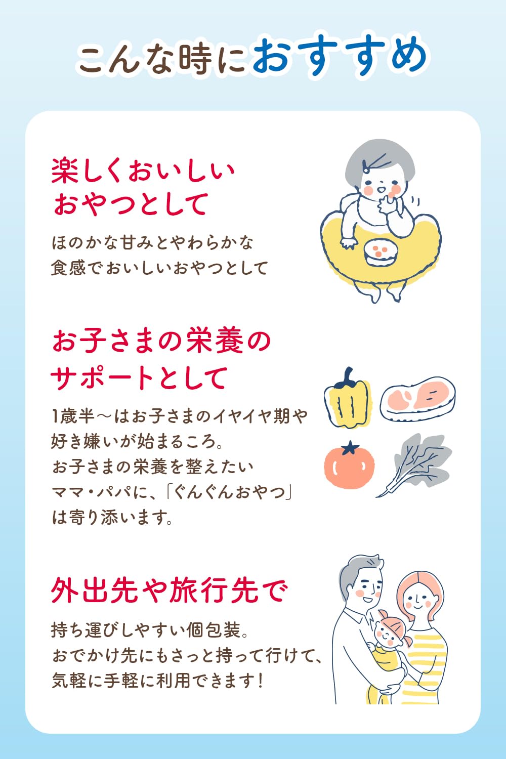 【와코도】 군군 간식 영양 서포트 바 우유 맛 [1세 반경부터] 영양 서포트 철 충분히 칼슘 DHA 비타민·미네랄 아연