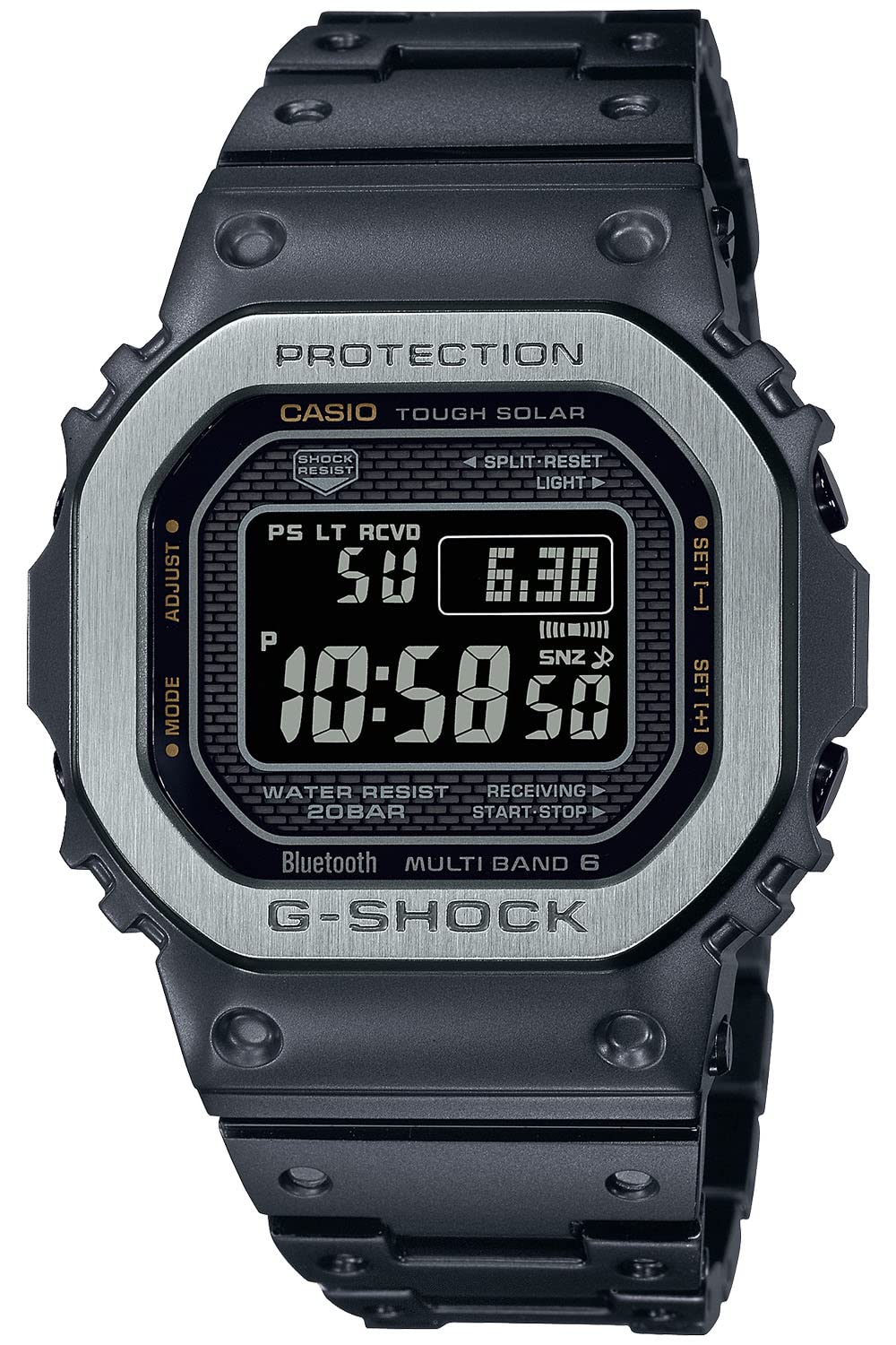 [Casio] G-Shock Watch [Domestic Genuine Product] Equipped with Bluetooth Full Metal Radio Solar Multi Finished Black GMW-B5000MB-1JF Men's Black