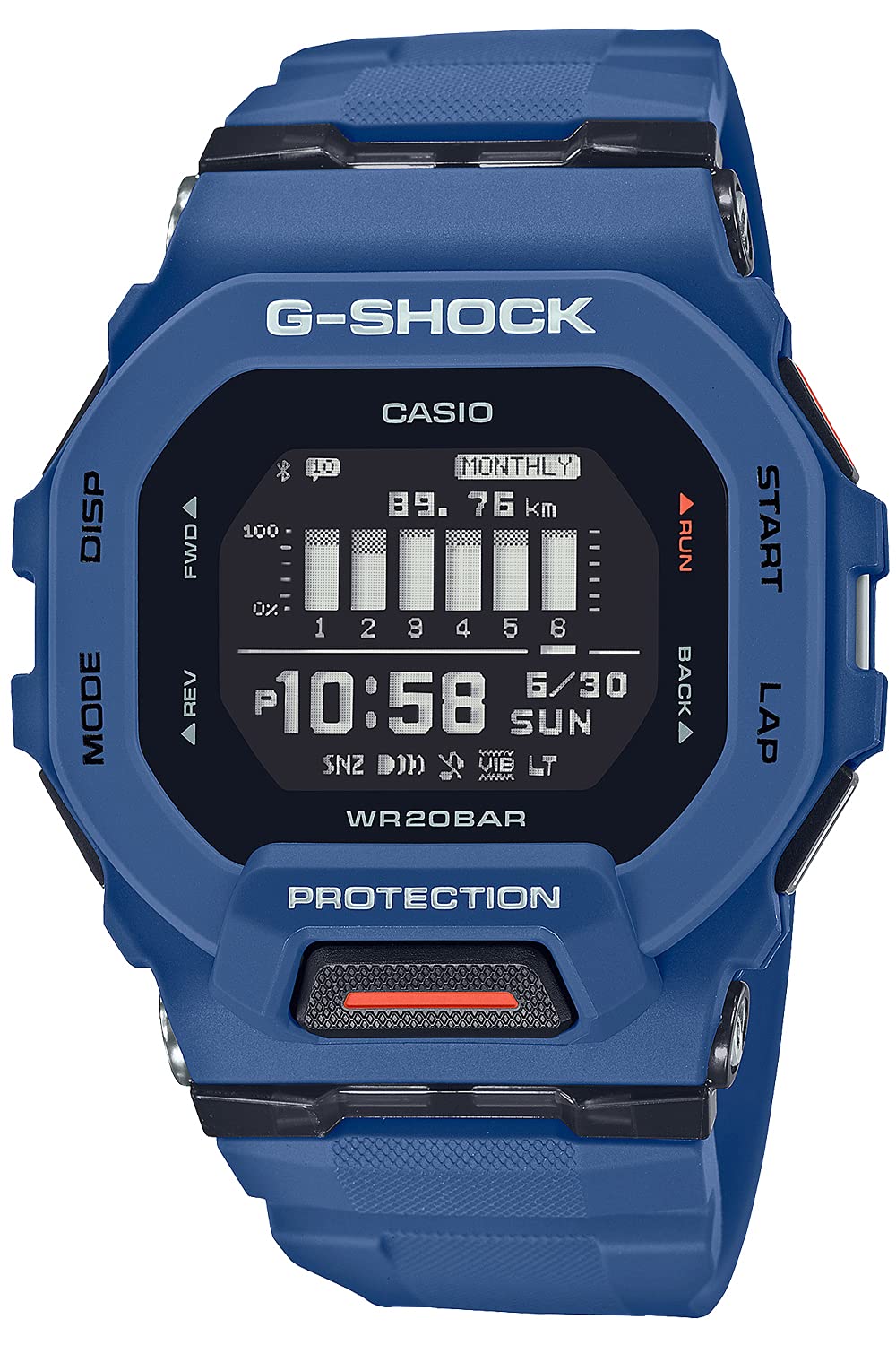 [Casio] G-Shock Watch [Domestic Genuine Product] Equipped with G-SQUAD Bluetooth GBD-200-2JF Men's Blue