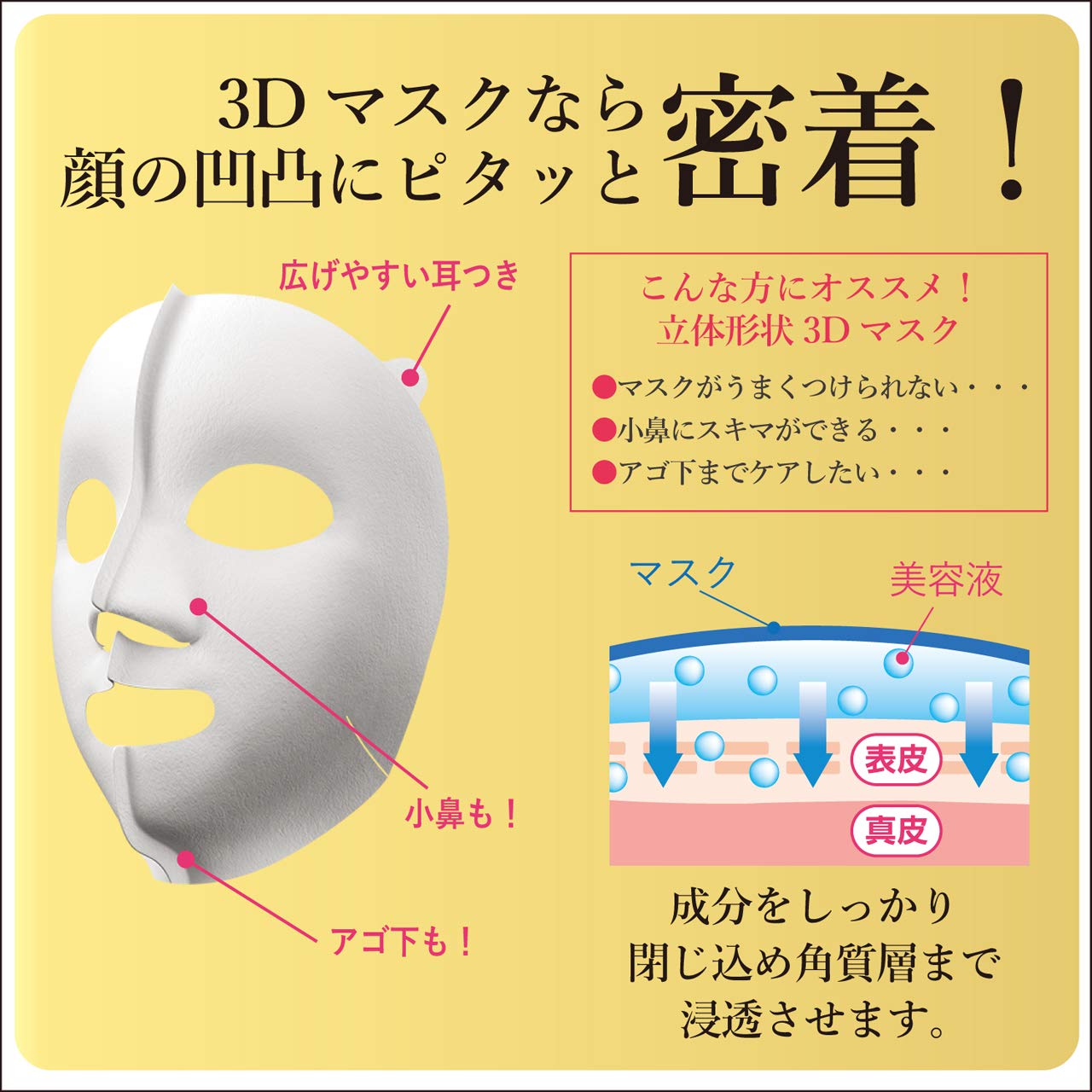 피부 미정 초침투 3D 마스크 (에이징 보습) 4장