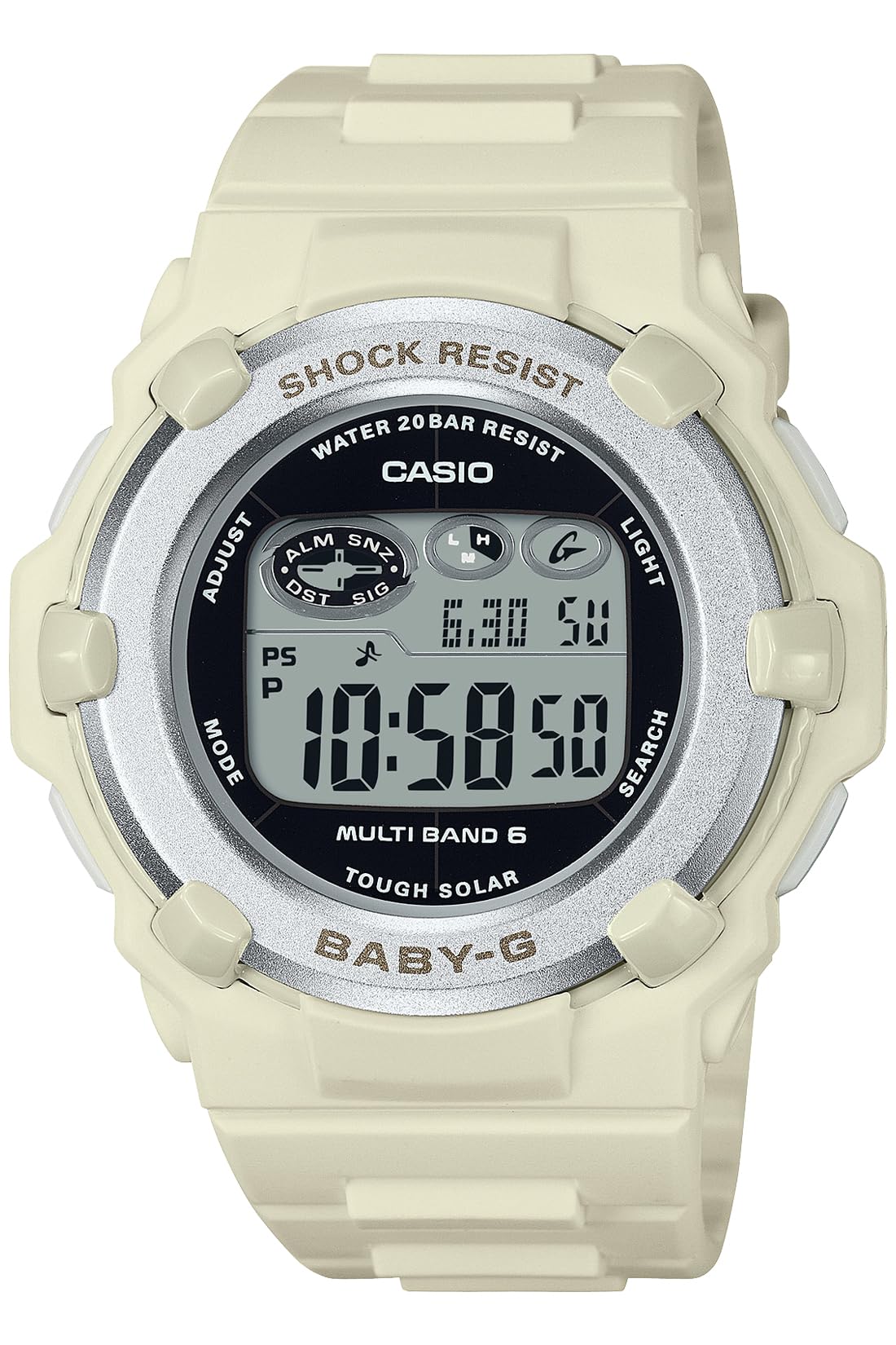 [Casio] Babygie Watch [Domestic Genuine Product] Radio Solar BGR-3003NC-7JF Women's White
