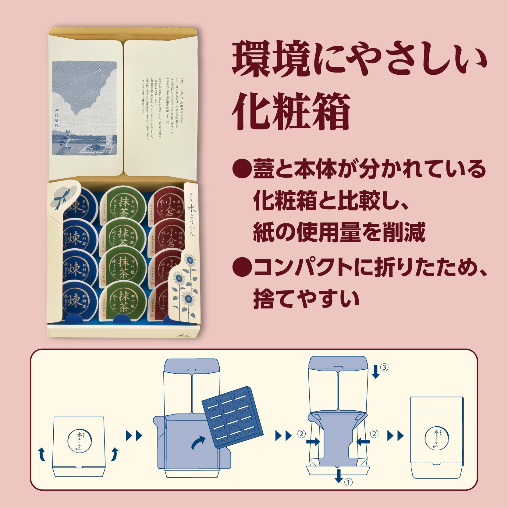 Imuraya 1500 cup water yokan C-15 [3 types] [Midyear gift] [Thank you] [Greetings] [Confectionery folding]