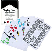「카지노 도입수 전국 NO.1」TRILLION GAMING Playing Card 4색 트럼프 포커의 핸드수 업 특수 효과 다수 탑재 점보 인덱스 브릿지 사이즈(PIANO BLACK)