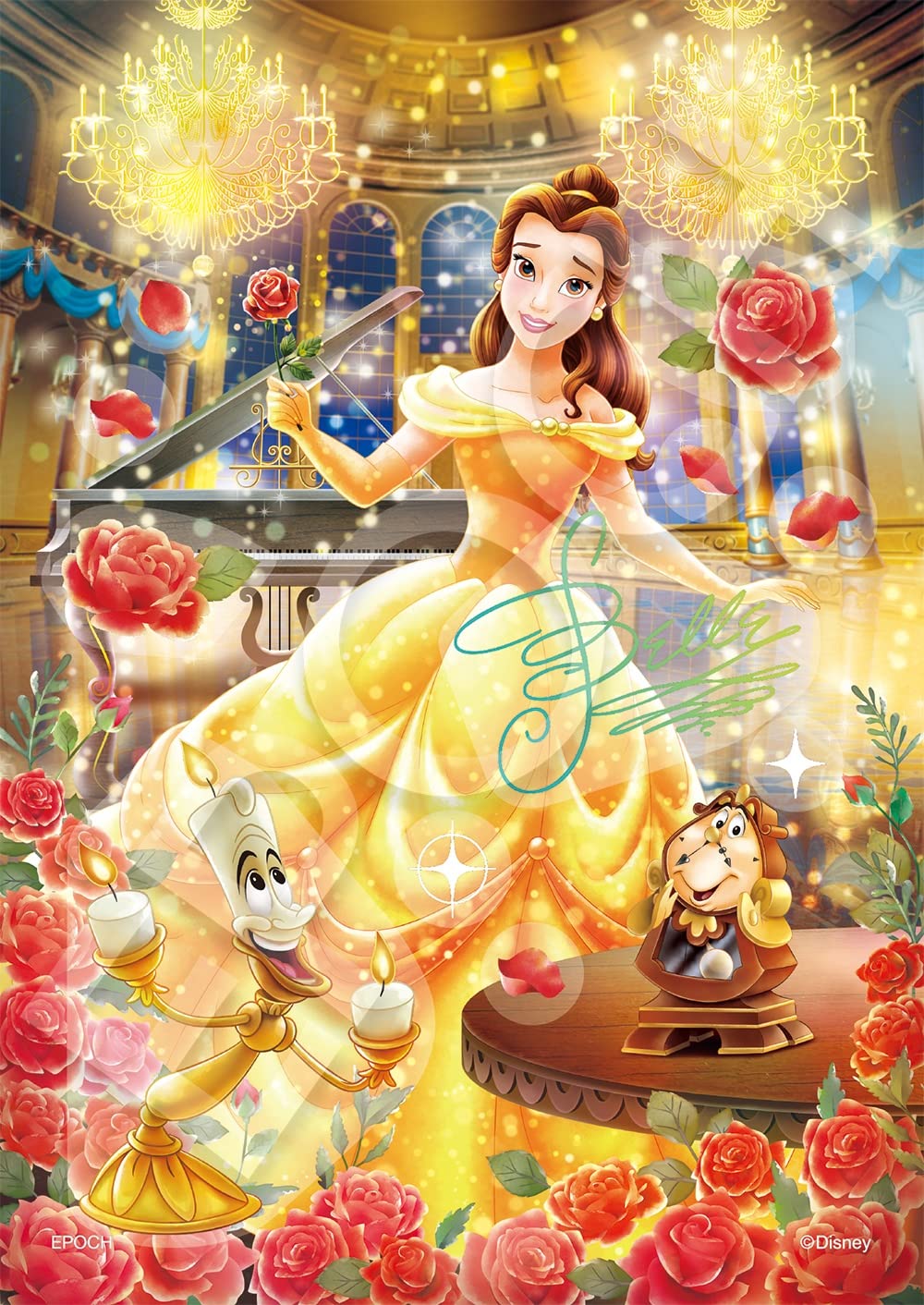 에포크사 108 피스 지그소 퍼즐 디즈니 Belle(벨) -Enchanted Rose- (18.2×25.7 cm) 72-404