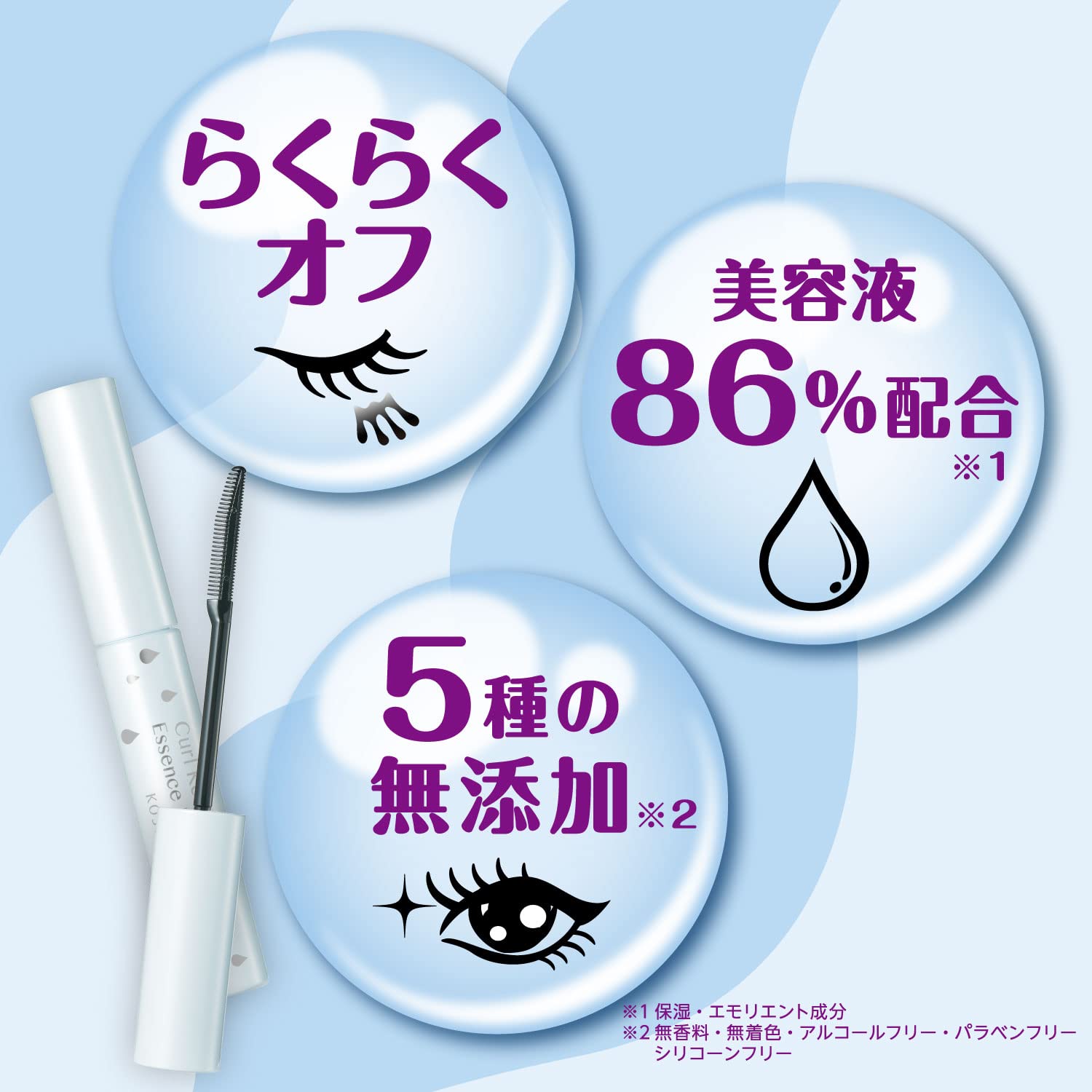 Kose Cosmenience Curl Keep Magic Essence Remover 5.5mL Mascara Remover Formulated with Serum Comb Type Apply Evenly