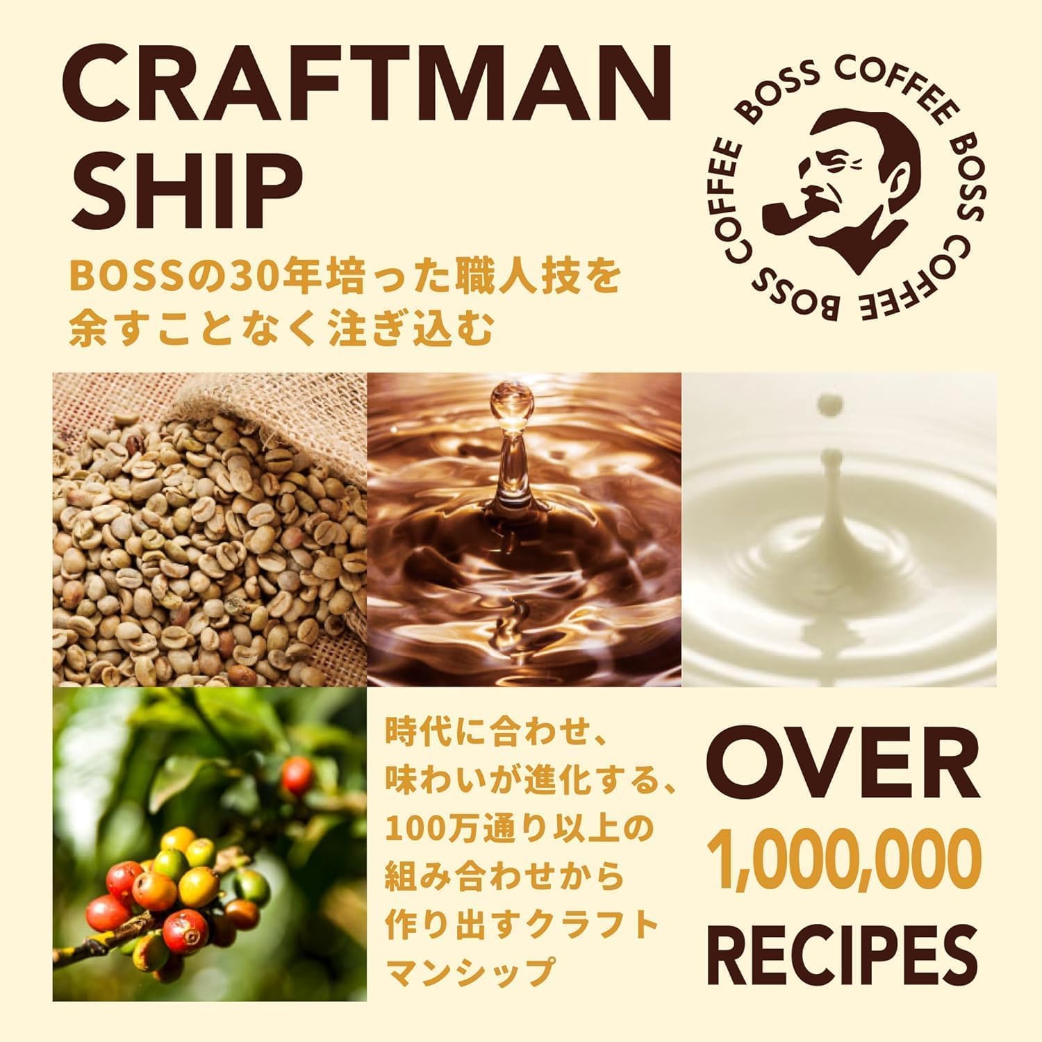 BOSS Suntory Craft Boss Black Labelless Coffee 500ml x 24 bottles now on sale