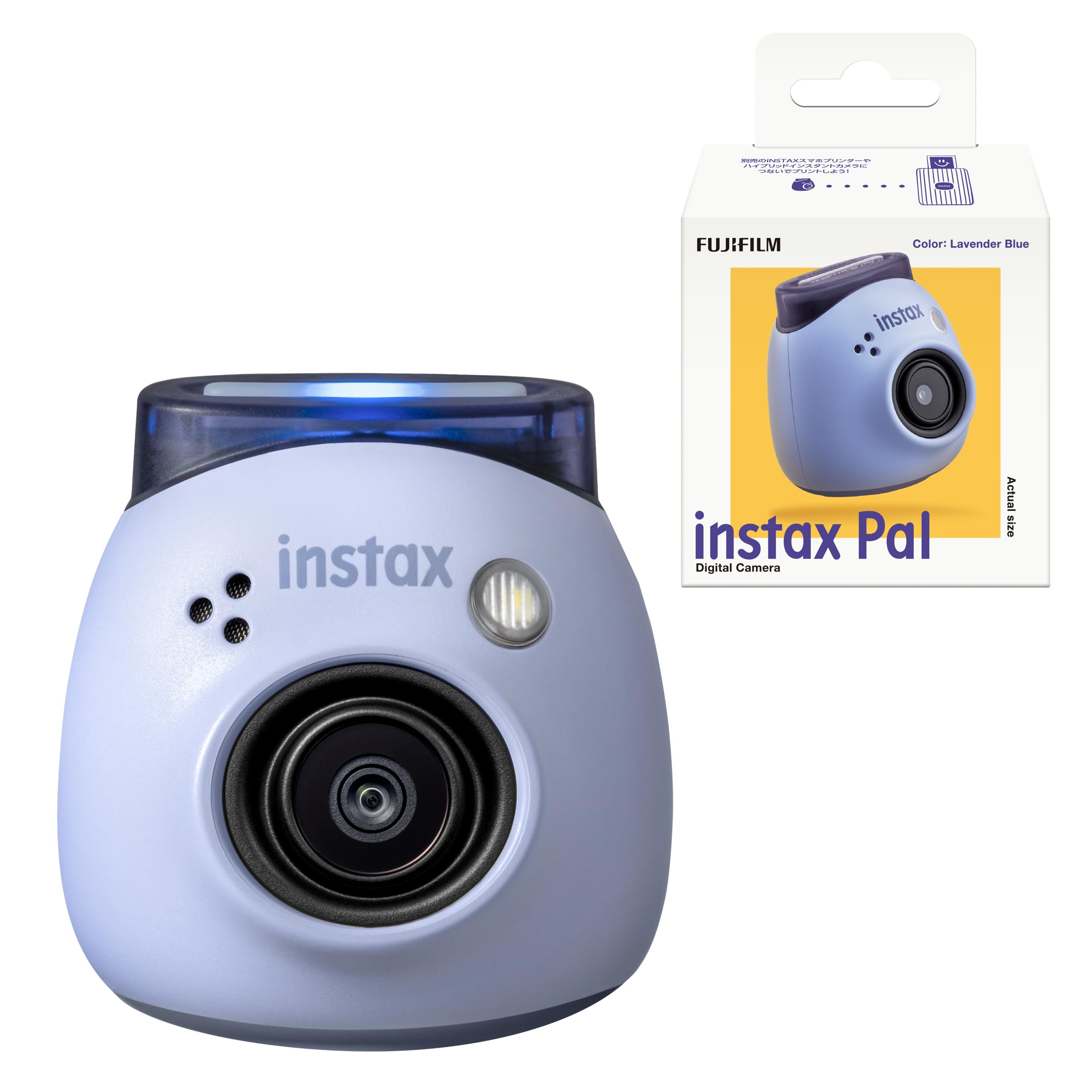 FUJIFILM Palm-sized camera INSTAX Pal Lavender Blue Wide-angle lens Multi-format INS PAL BLUE