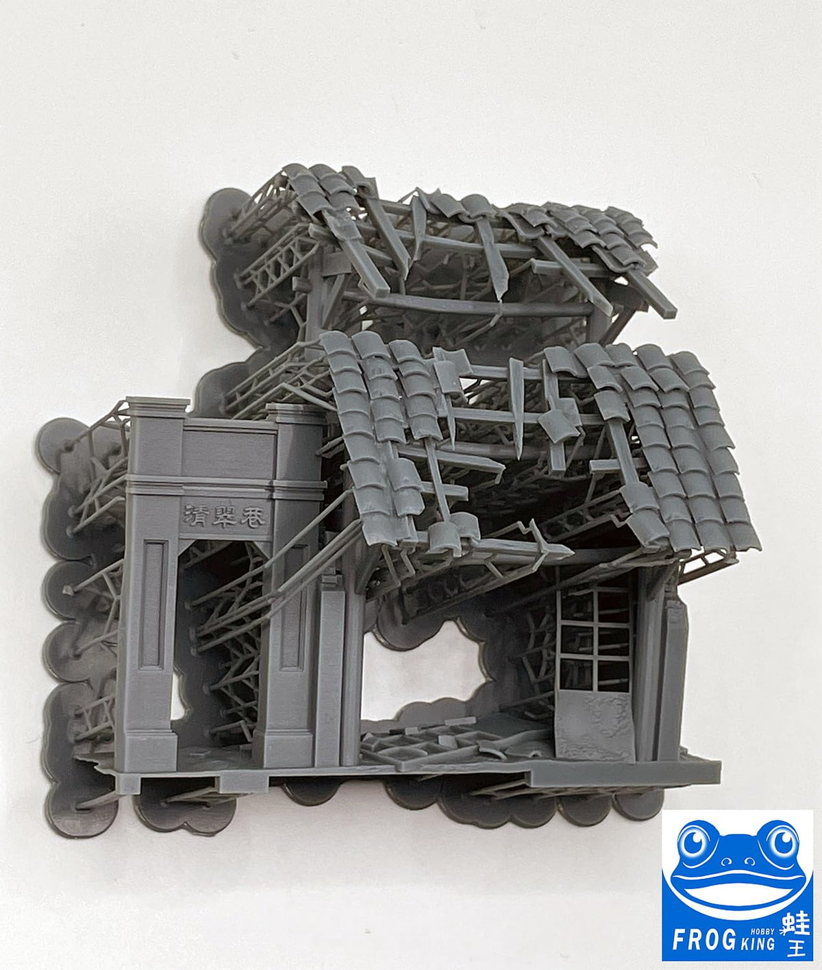 Vua Ếch Sở Thích Chiến Tranh 1/72 Chiếc Diorama Series Tòa Nhà Châu Á Tàn Tích 3D Bộ In FGK72008