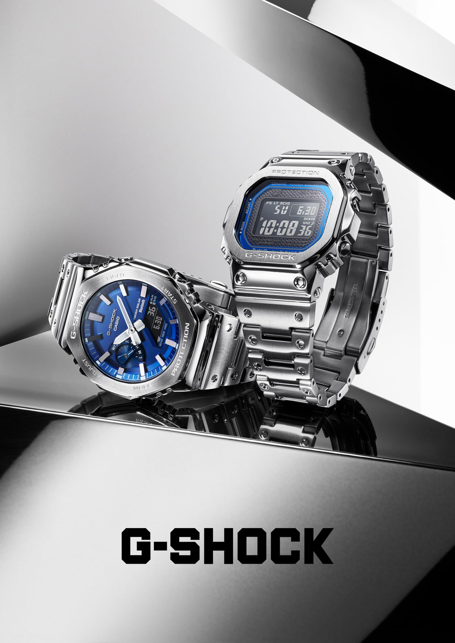 [Casio] G-Shock Watch [Domestic Genuine Product] Full Metal Solar GM-B2100AD-2AJF Men's Silver with Bluetooth