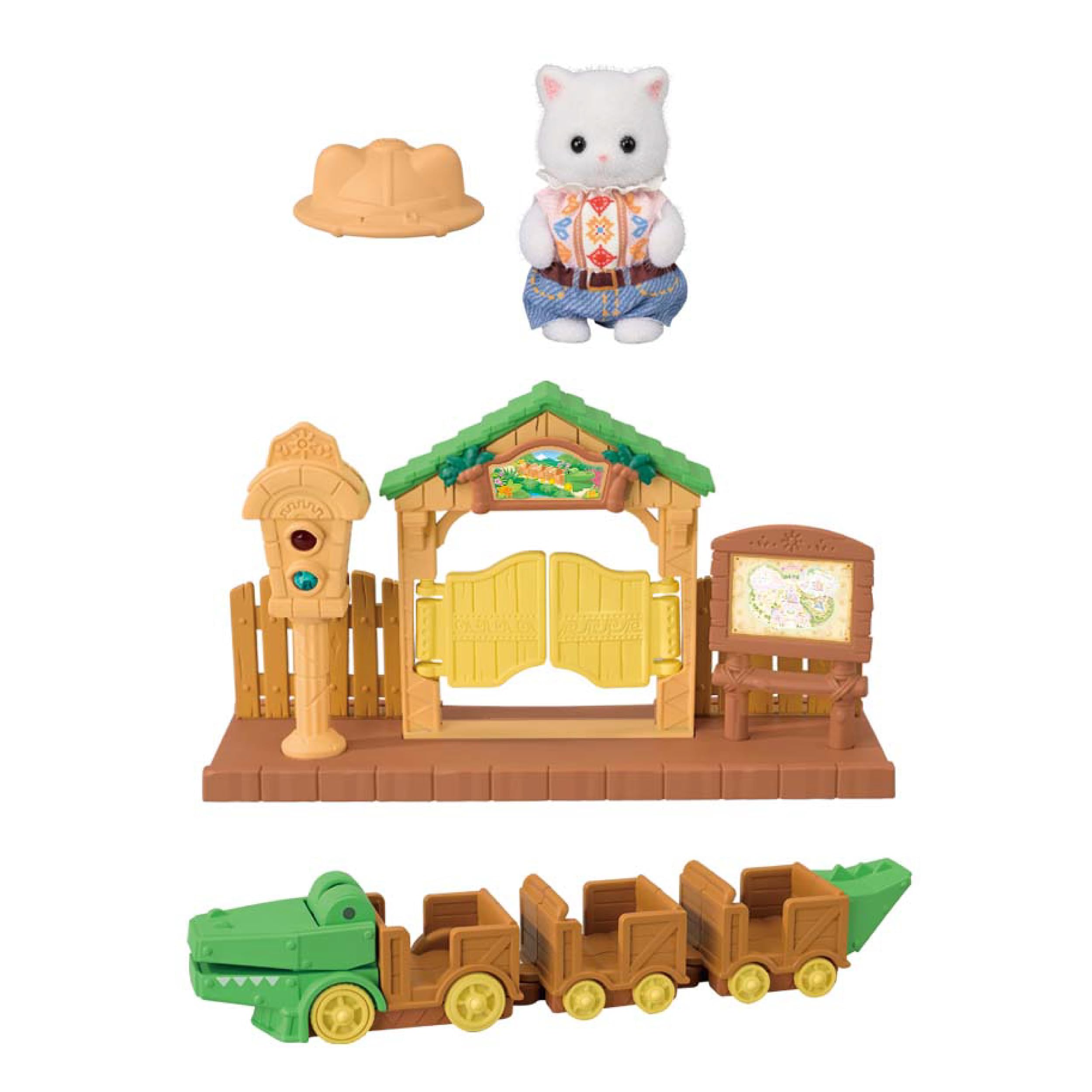 Sylvanian Families Doll/Furniture Set [Doki Doki Crocodile Train] Co-83 ST Mark Certification Ages 3+ Toy Dollhouse Sylvanian Families EPOCH