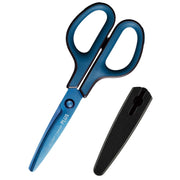 Plus Scissors Dirt and Rust Resistant Fit Cut Curve Titanium Continuous Sharpness Processing Blue SC-175ST 34-518