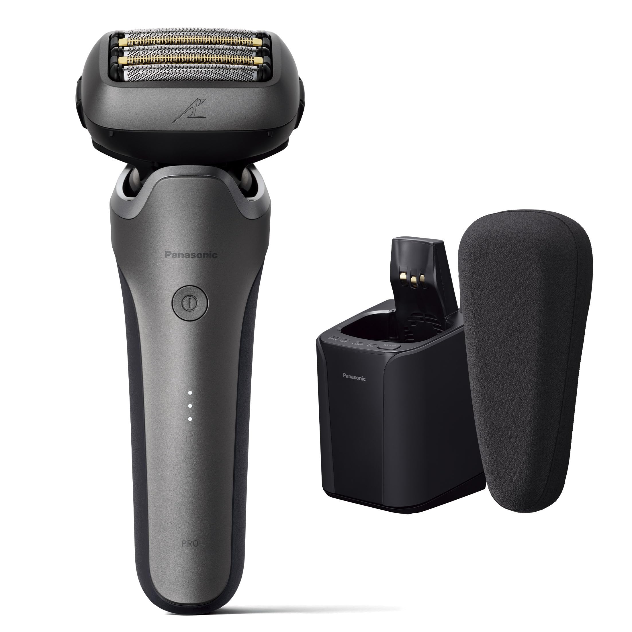 Panasonic Men's Shaver Ramdash PRO 5-Blade Electric Razor Men's Ramdash AI⁺ Fully Automatic Cleaning Charger ES-L580U-S Silva