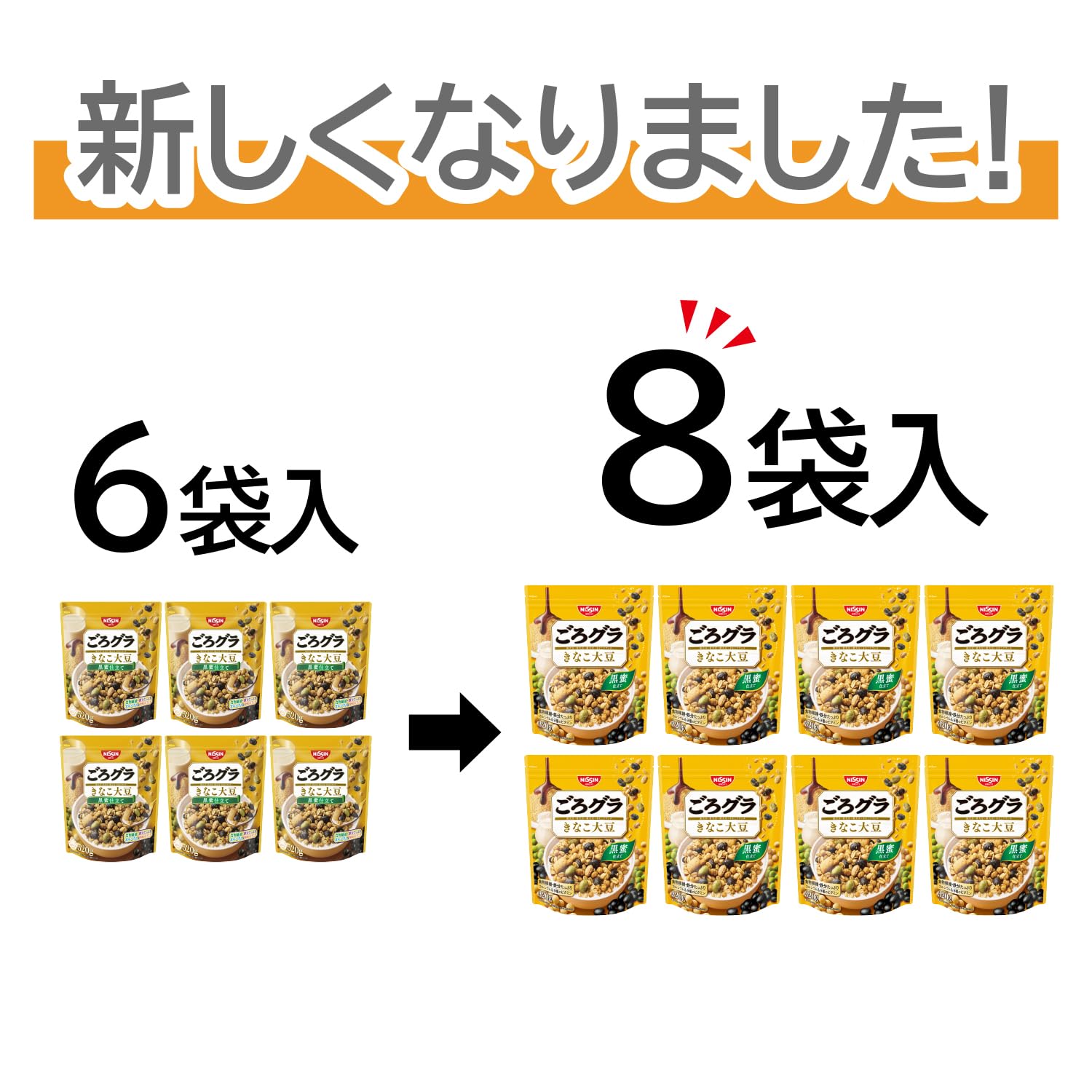 Đậu nành Nissin Cisco Gorogura Kinako 320g x 8 túi