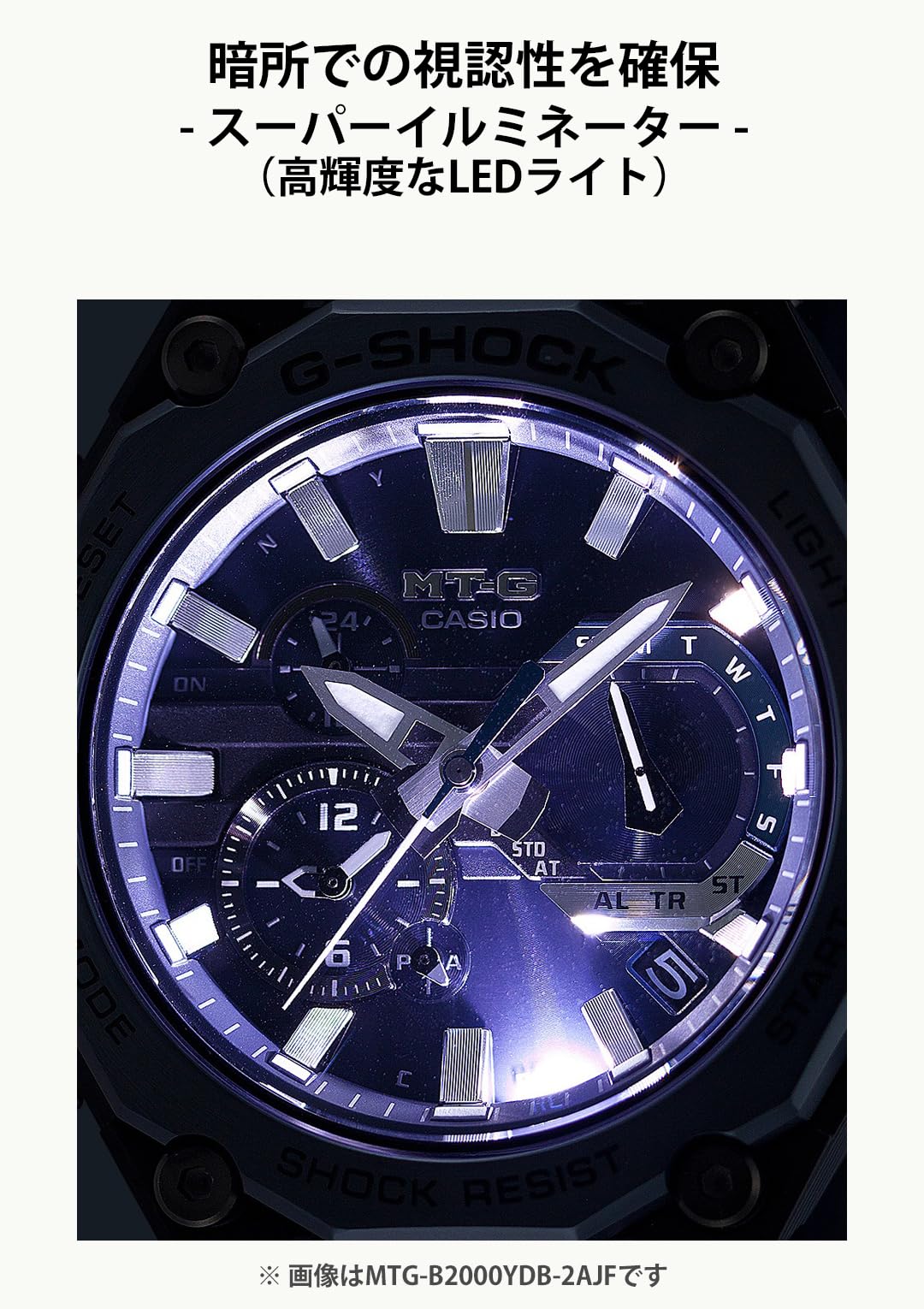 [Casio] G-Shock Watch [Domestic Genuine] Equipped with Bluetooth, Radio Solar, Dual Core Guard Structure MTG-B2000YBD-1AJF Men's Black