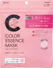 피부 미세 컬러 에센스 마스크 핑크 7 장 | 레티놀 시트 마스크 시트 팩 페이스 팩 팩 스킨 케어