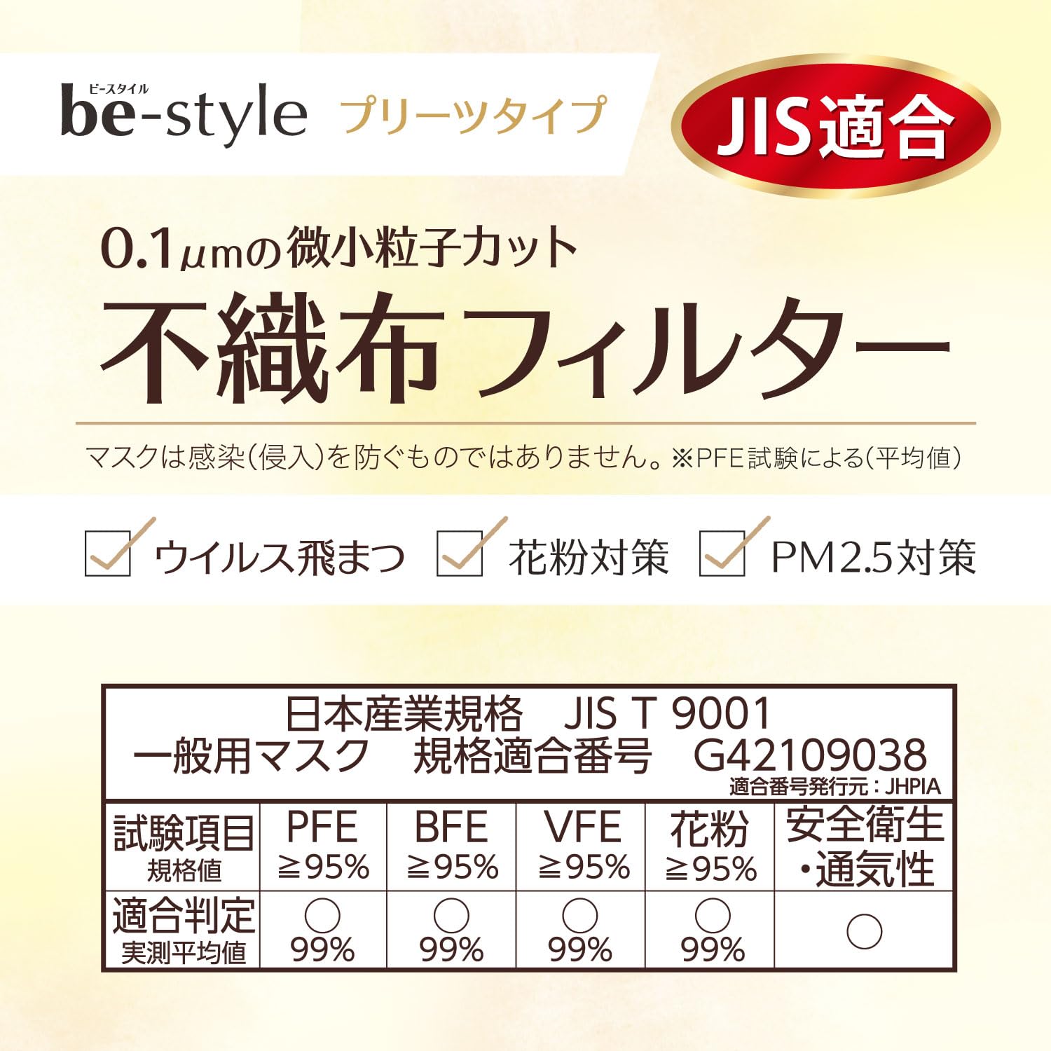 B 款褶皺型常規尺寸優質白色 20 片女用口罩
