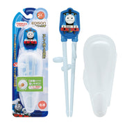 EDISONmama (Edisonmama) Edison Chopsticks I 16cm 2 years old ~ Preschool, right hand/Thomas the Tank Engine, Blue with case, with ring, chopsticks training, cross prevention