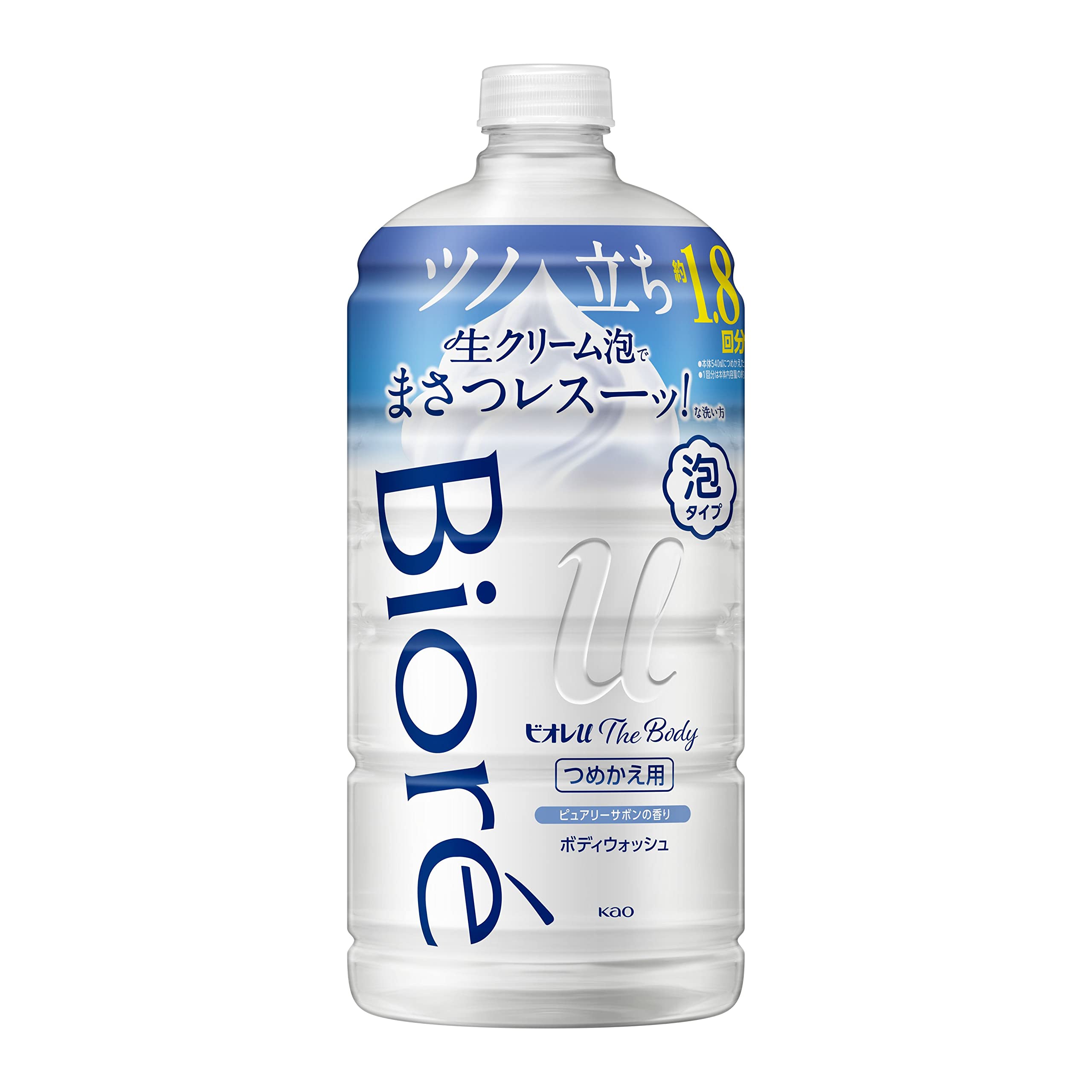 비올레 u 【대용량】 더 바디 〔The Body〕 거품 타입 퓨어리 사본의 향기 리필용 780ml “고윤활 처방의 생크림 거품” 바디 비누 청결감이 있는 퓨어리 사본의 향기