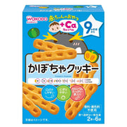 [Wakodo] Baby Snacks + Ca Calcium Pumpkin Cookies 6 pieces [From around 9 months] Designed to be easy to put in the mouth Considering sweetness and salt content Individual packaging