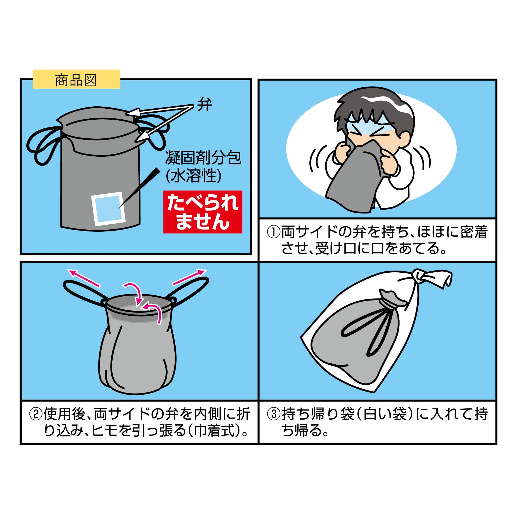 Kenyu Portable Vomit Bag Hi-Pot II 2 Pieces Emergency Expressway Congestion
