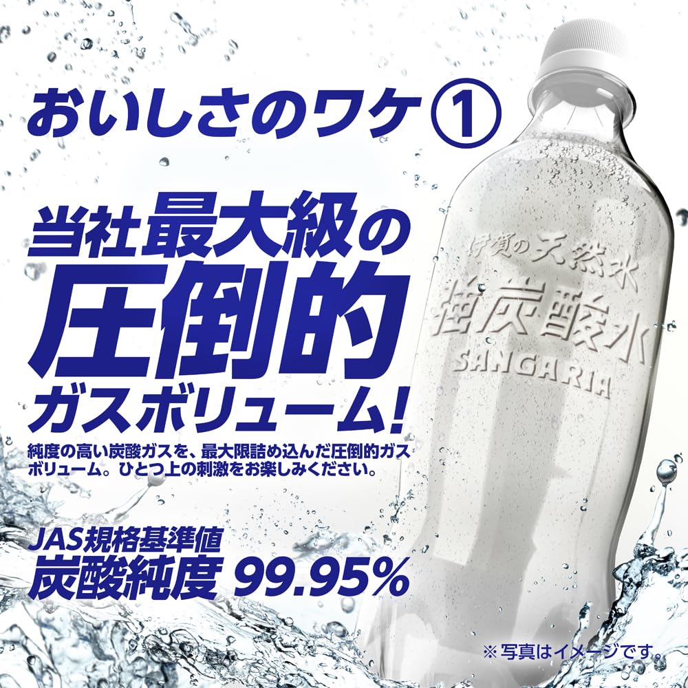 Sangaria Iga Natural Water Strong Carbonated Water Labelless 450ml x 24 bottles