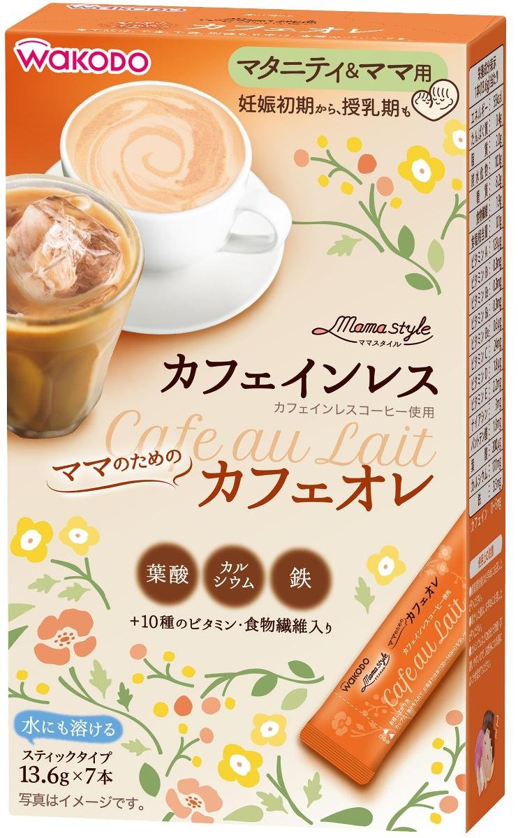 Wakodo Mama Style Cafe au lait 95.2g (13.6gx7 chai)