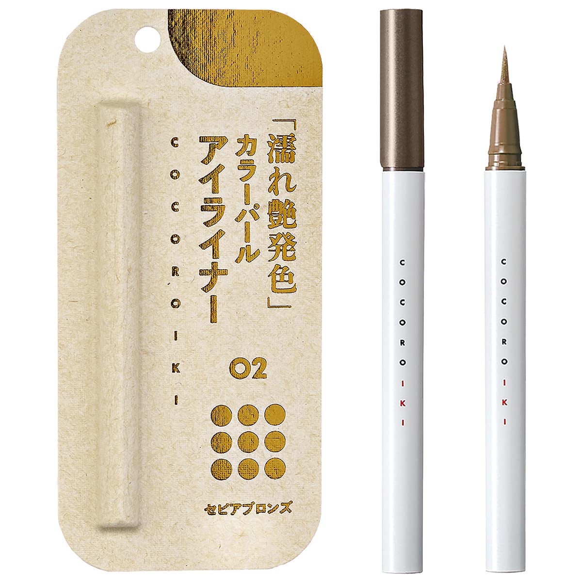 COCOROIKI Eye Design Liner Pencil 02 Sepia Bronze 1 piece (x 1)