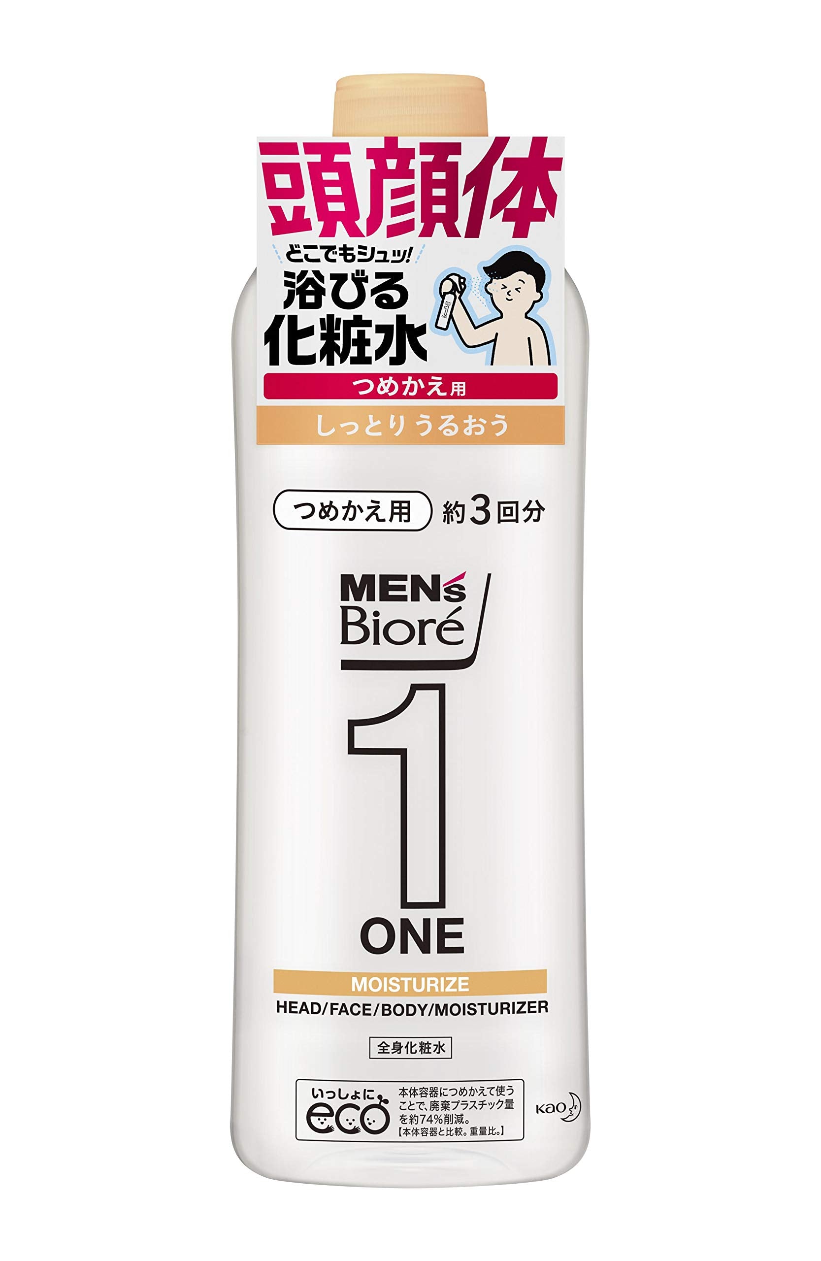 Men's Biore One (ONE) Whole Body Lotion Spray Moisturising Type Refill 340ml [Sữa dưỡng toàn thân có thể dùng cho tóc, mặt và cơ thể]