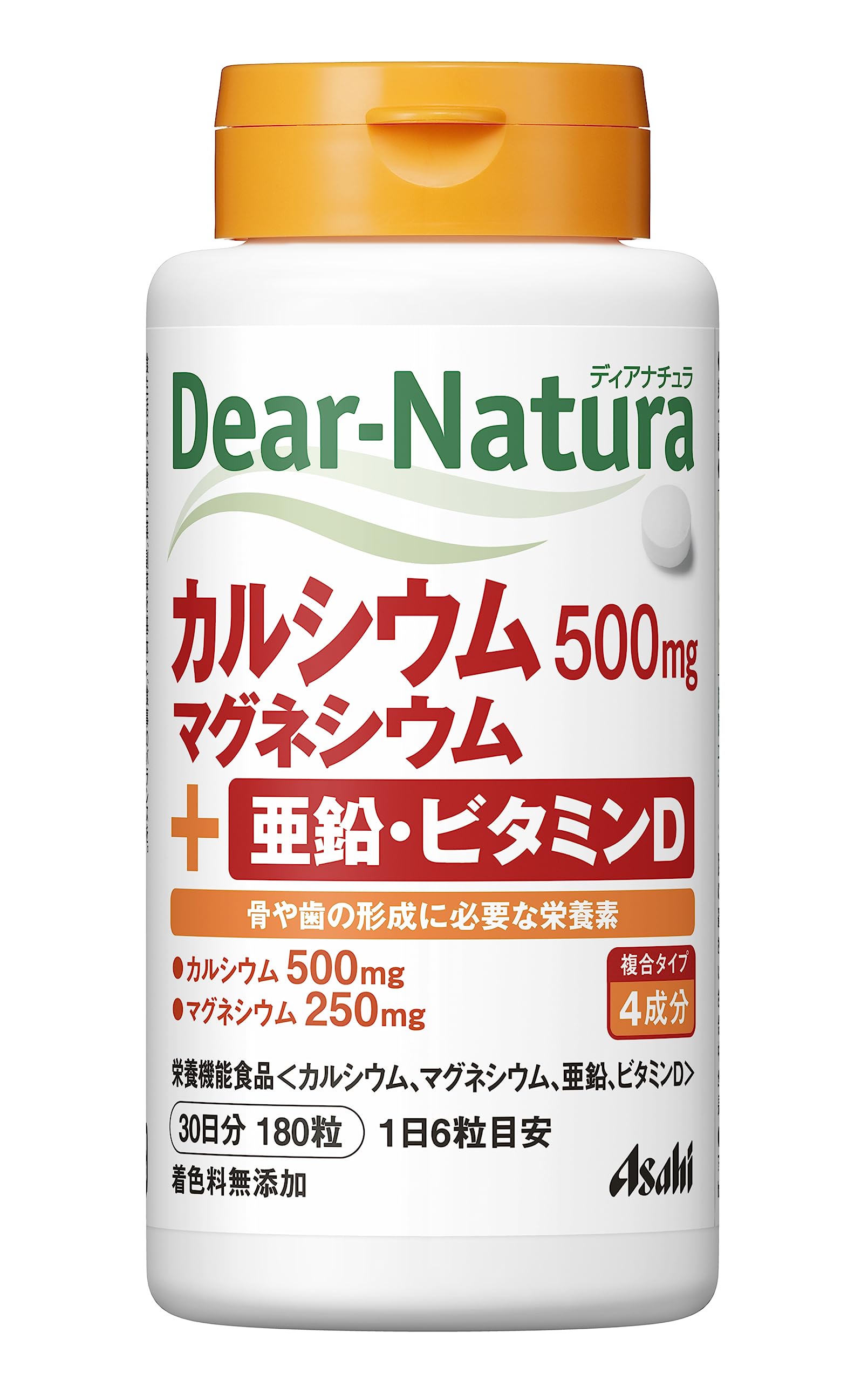 Dear Natura Calcium, Magnesium, Zinc, Vitamin D 180 tablets (30 days)