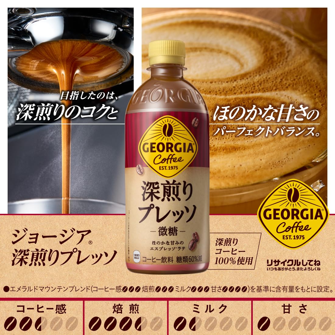 Coca-Cola Georgia Dark Roasted Presso 500mlPET x 24 chai