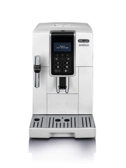 De'Longhi Fully Automatic Coffee Machine Dinamica ECAM35035W Coffee Maker Total 6 Menus Equipped with Cafe Japone Specialty Functions LCD Display Floss Adjustment Milk Flosser White