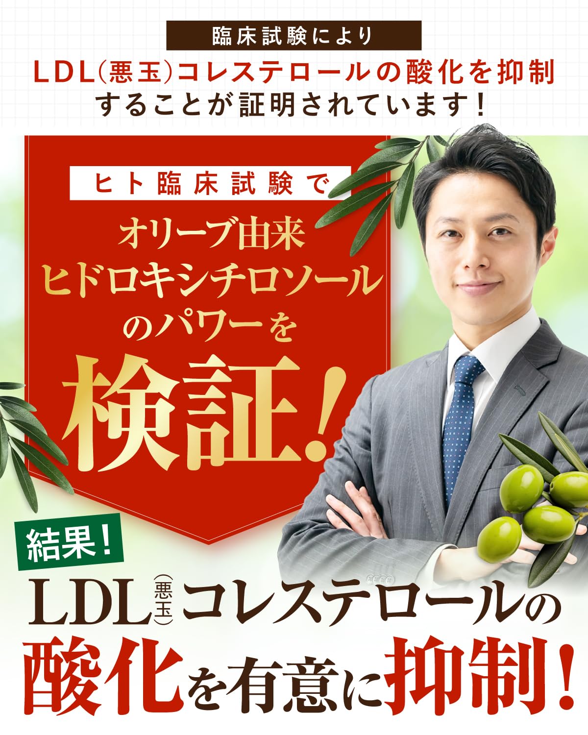 【의사 감수】 LDL 콜레스테롤 케어 LDL 나쁜 콜레스테롤 케어 혈중의 LDL 콜레스테롤의 산화를 억제 올리브 유래 하이드록시티로솔 5.25mg 1봉