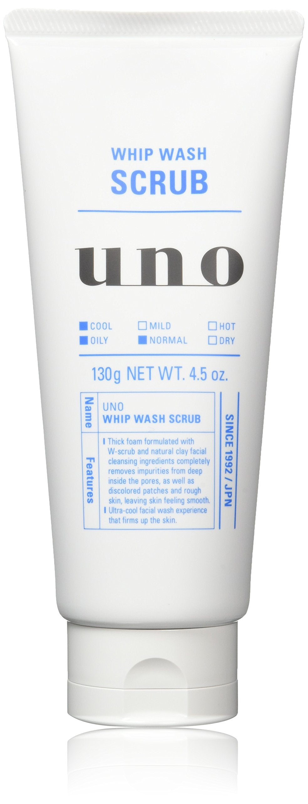 UNO (우노) 휘핑 워시 (스크럽) 세안료 130g
