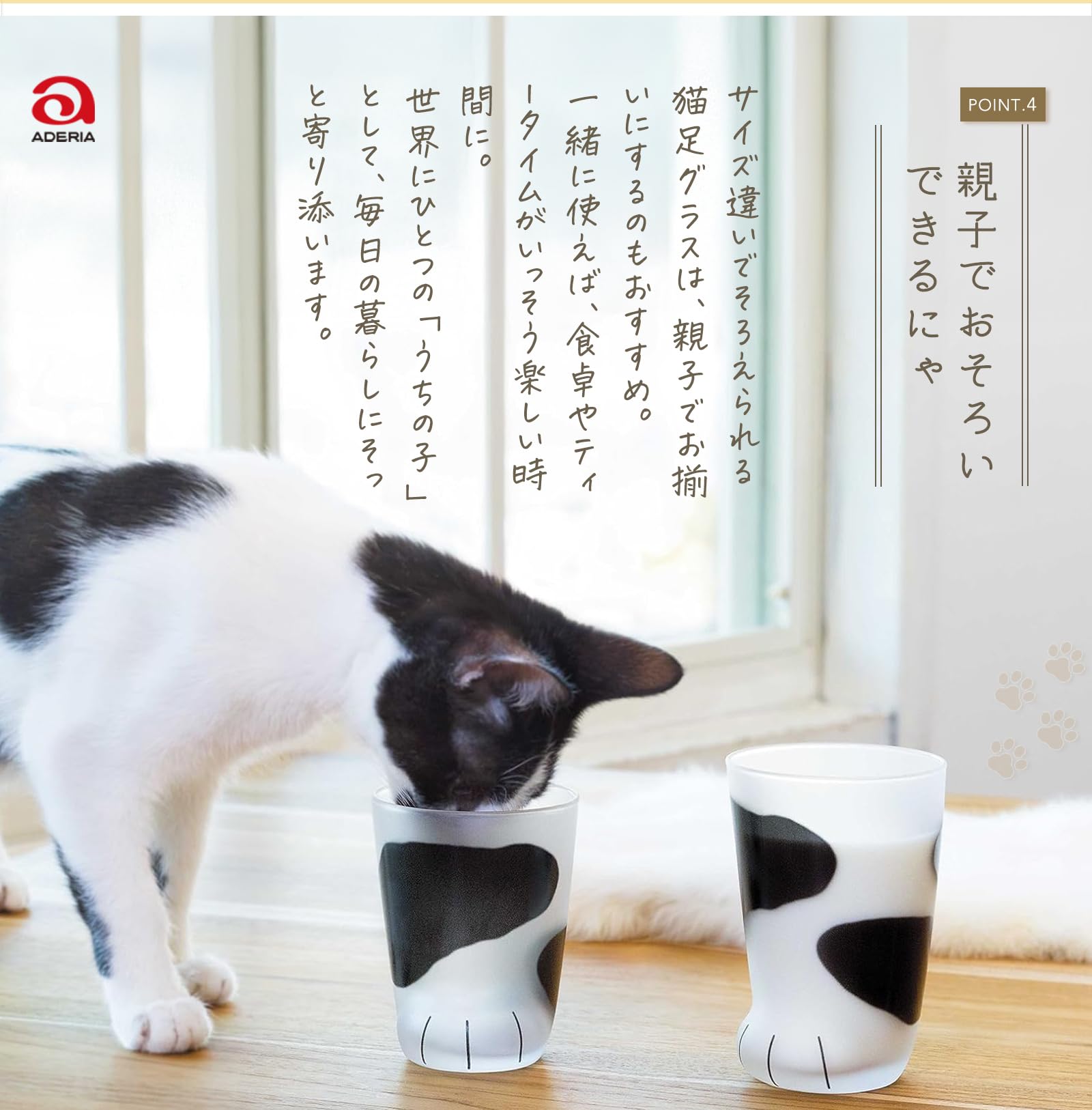 아델리아(ADERIA) 【코코네코 글라스 친 고양이 부티 300ml 친 고양이 부치 일본제 화장품 상자 입 6681】 하이볼 컵 결혼 축하 맥주 세련된 인기 랭킹 유리 일본술 여성 텀블러 남성 은퇴 위스키