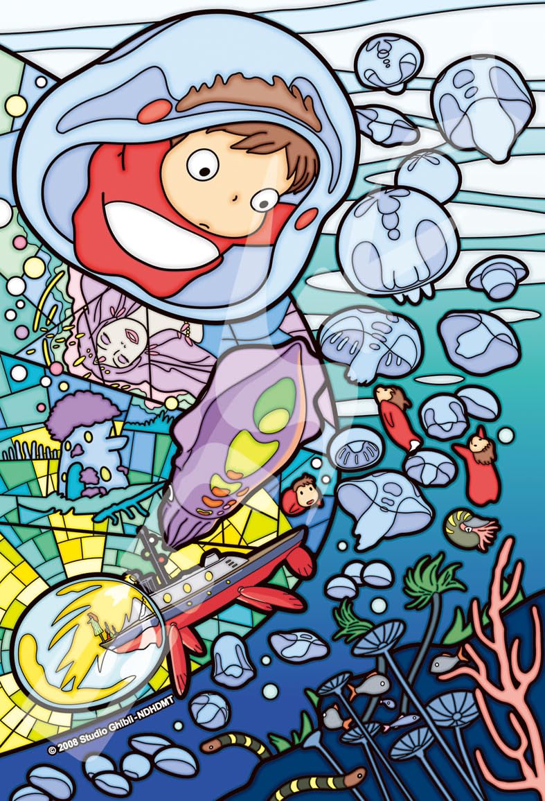 ENSKY Art Crystal Jigsaw Ponyo on the Cliff The Adventure Begins 126 Pieces (126-AC69)