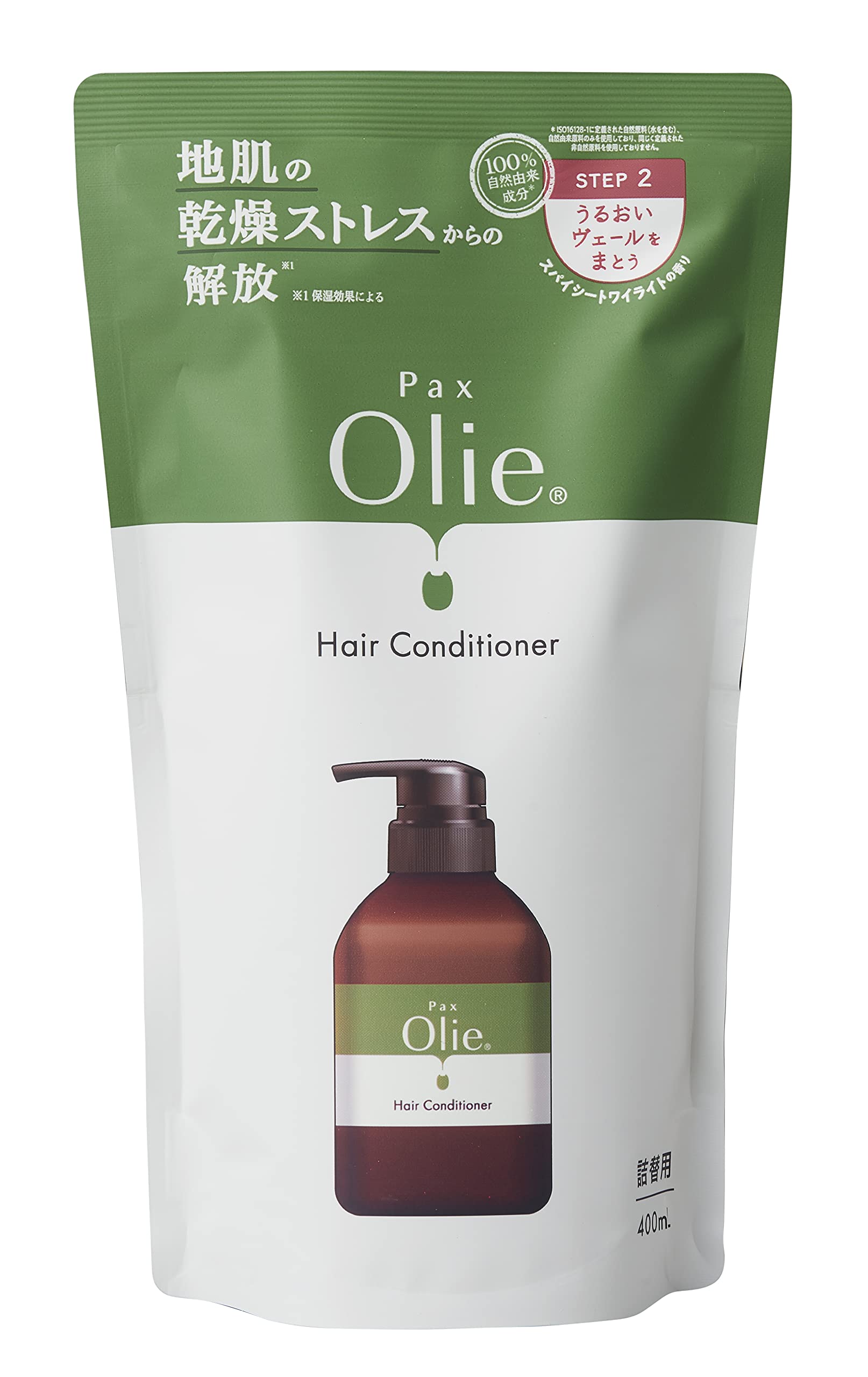 PAX Olie 팩스 올리 헤어 컨디셔너 리필용 400ml 비누 샴푸용 트리트먼트 무첨가 민감 피부용 천연 유래 100% 태양 유지 유기