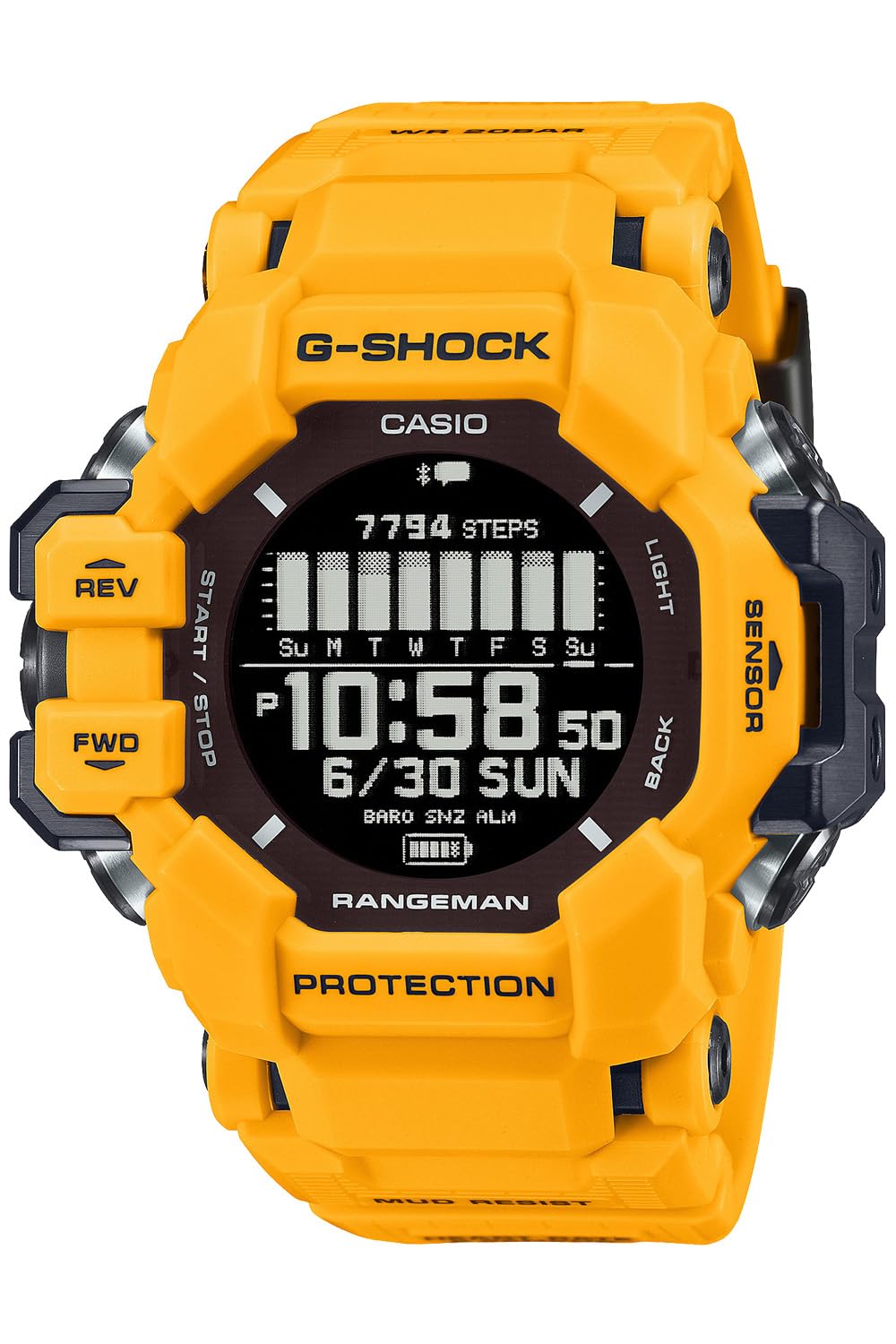 [カシオ] 腕時計 ジーショック 【国内正規品】 RANGEMAN GPS 心拍計 Bluetooth 搭載 環境配慮素材採用 GPR-H1000-9JR メンズ イエロー