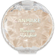 Canmake Cream Munyutto Highlighter 01 Moonlight Gem 3.8g Raw Rare Highlighter Keo Trắng mịn màu be 1
