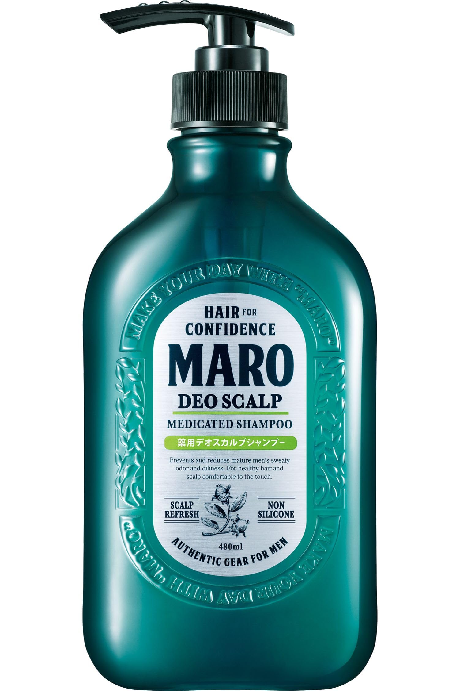 MARO Medicated Deoscalp Shampoo Men's Quasi-drug 480ml Green Mint Scent Marro
