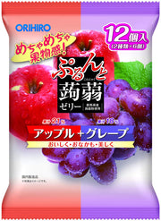 Orihiro Plandue Purunto Konjac Jelly Pouch Apple + Grape 20g x 12 pieces x 6 bags