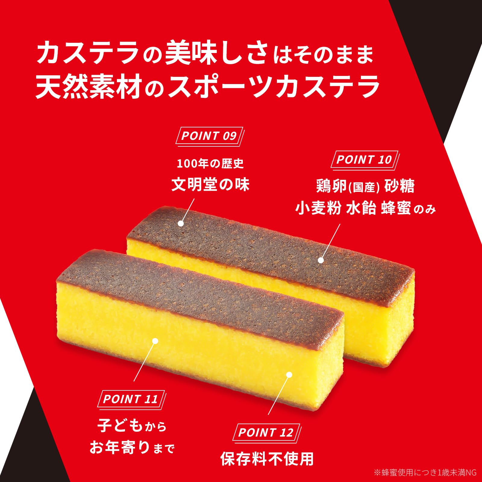 Bunmido V! Castella nutritional supplement 10 pieces individually wrapped bar type